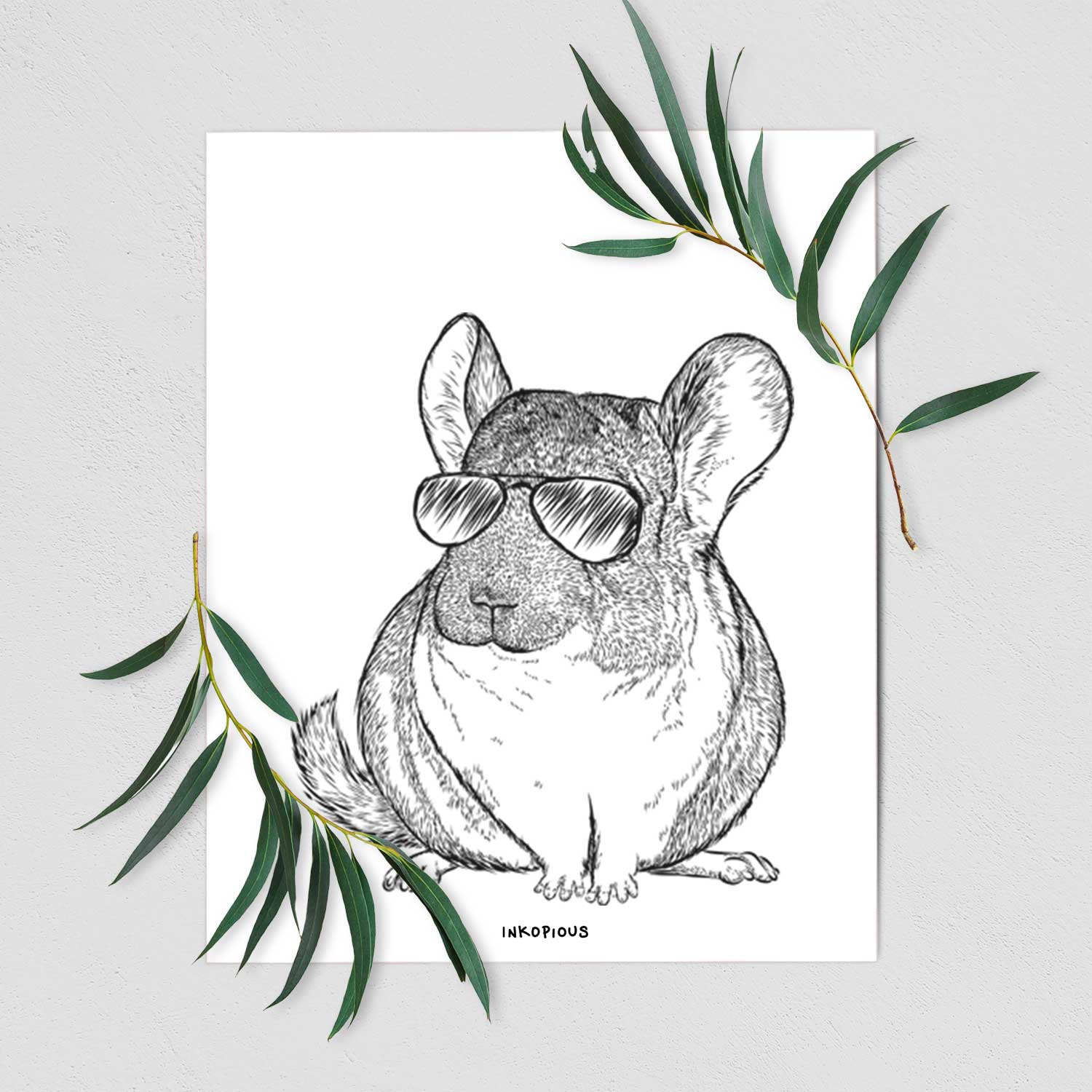 Cheddar the Chinchilla Art Print