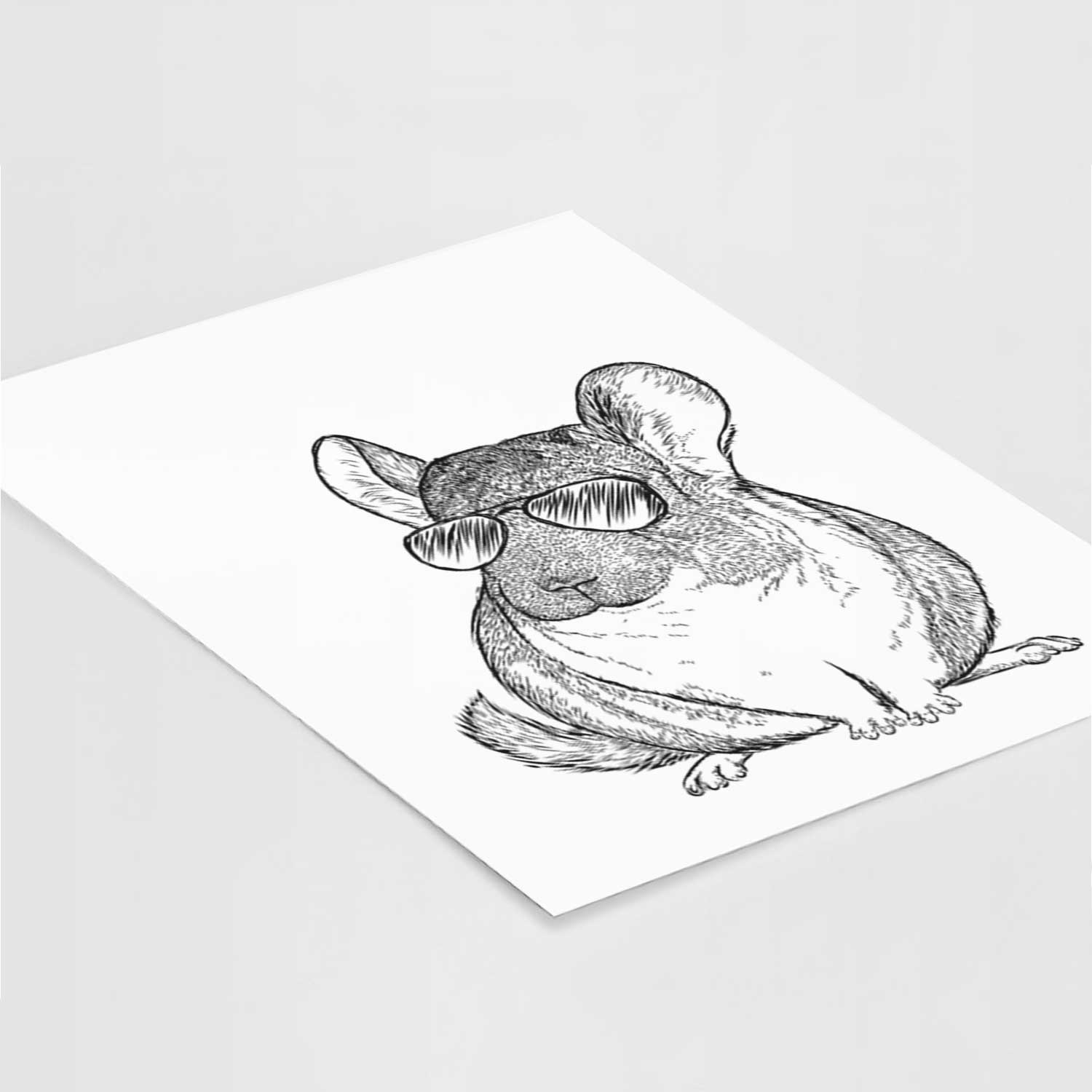 Cheddar the Chinchilla Art Print