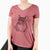 Aviator Cheddar the Chinchilla - Women's V-neck Shirt