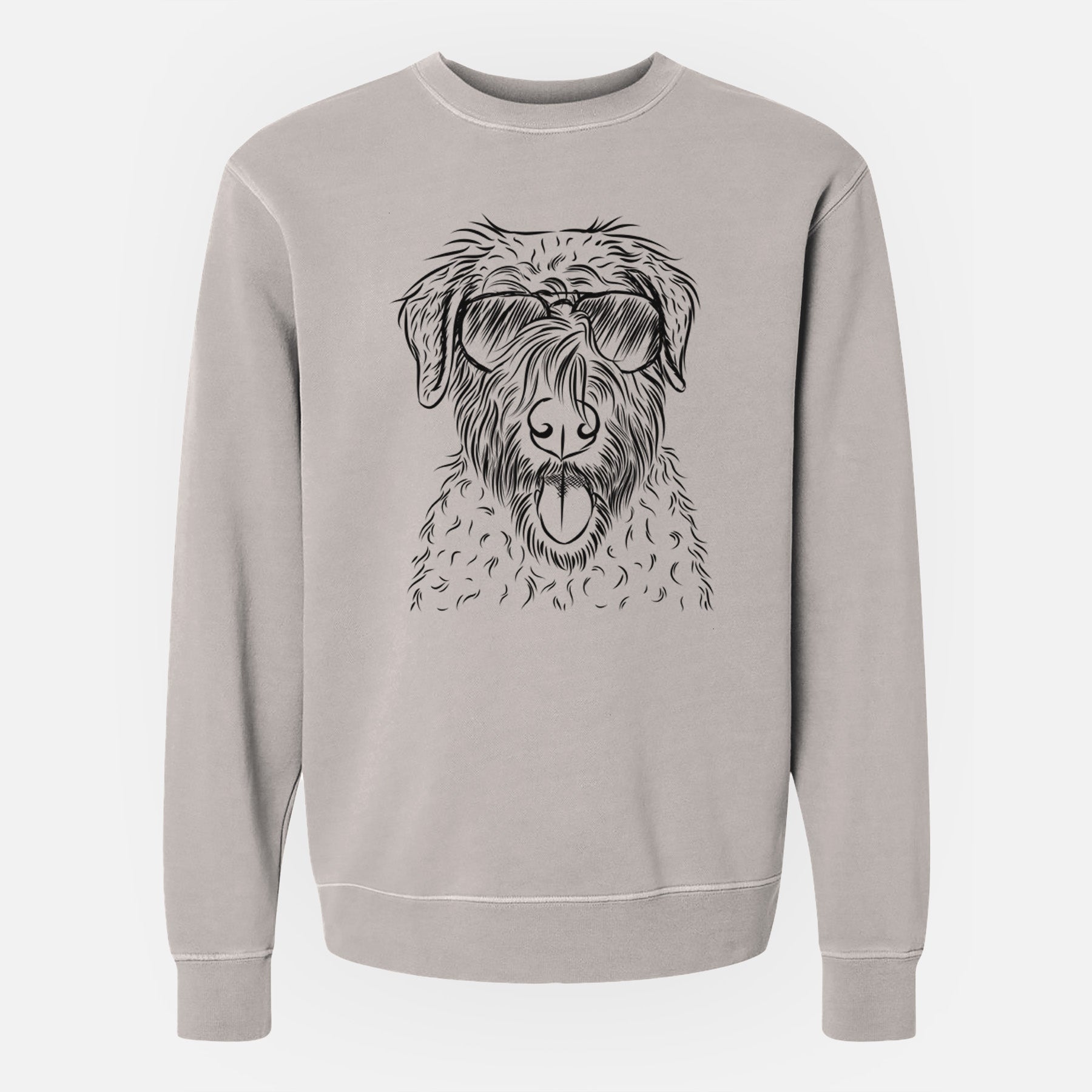 Aviator Chester the Soft Coated Wheaten Terrier - Unisex Pigment Dyed Crew Sweatshirt