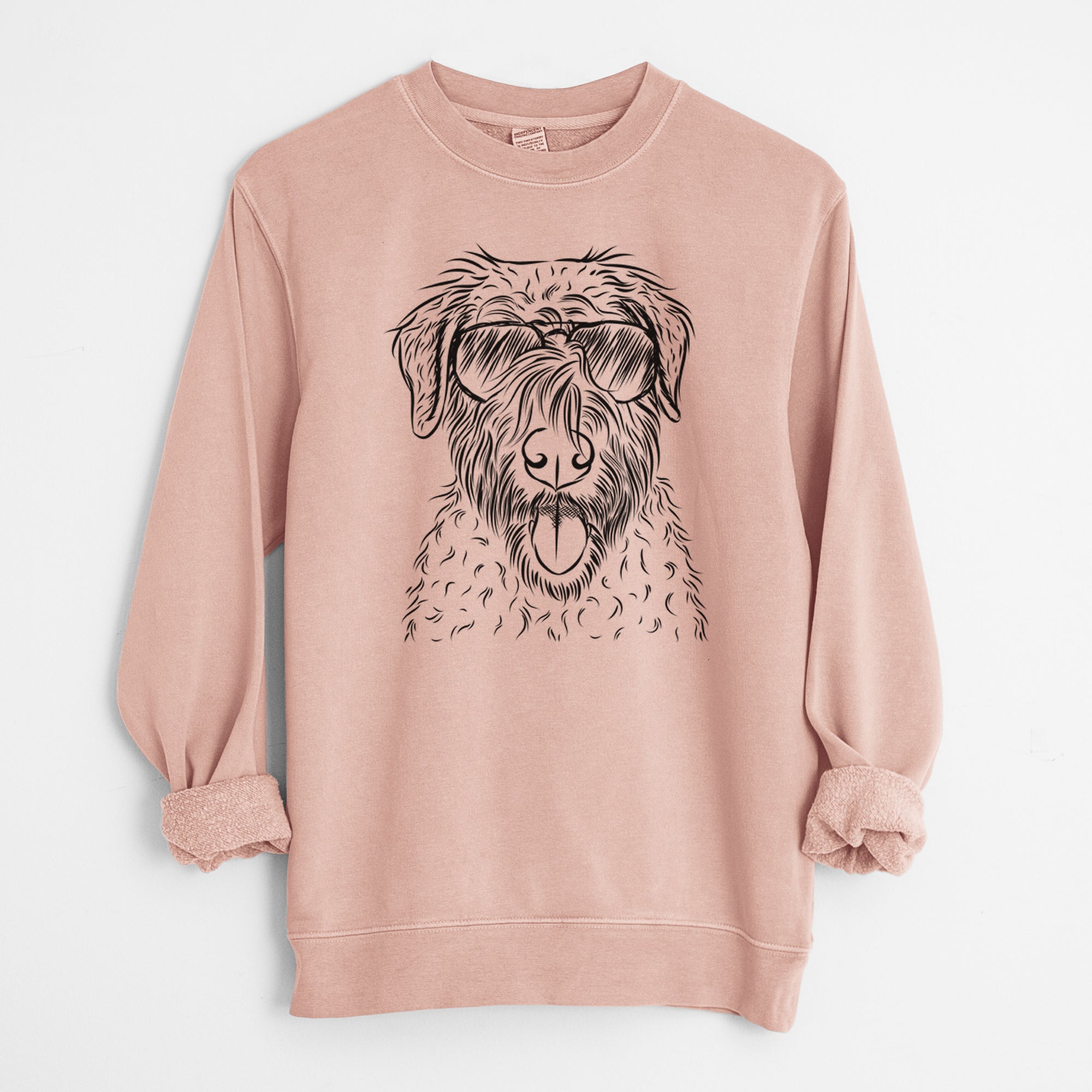 Aviator Chester the Soft Coated Wheaten Terrier - Unisex Pigment Dyed Crew Sweatshirt