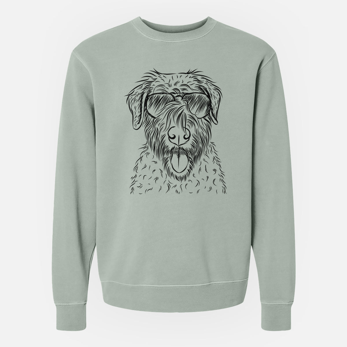 Aviator Chester the Soft Coated Wheaten Terrier - Unisex Pigment Dyed Crew Sweatshirt