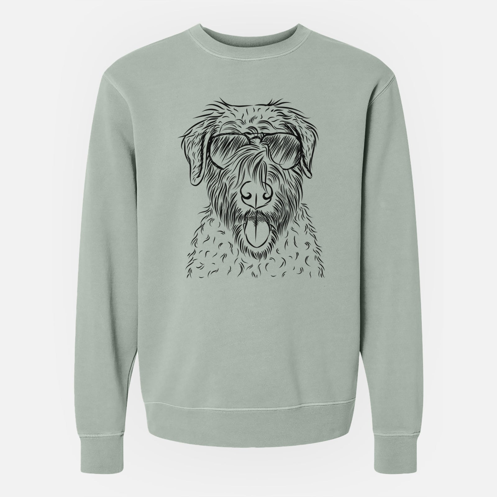 Aviator Chester the Soft Coated Wheaten Terrier - Unisex Pigment Dyed Crew Sweatshirt