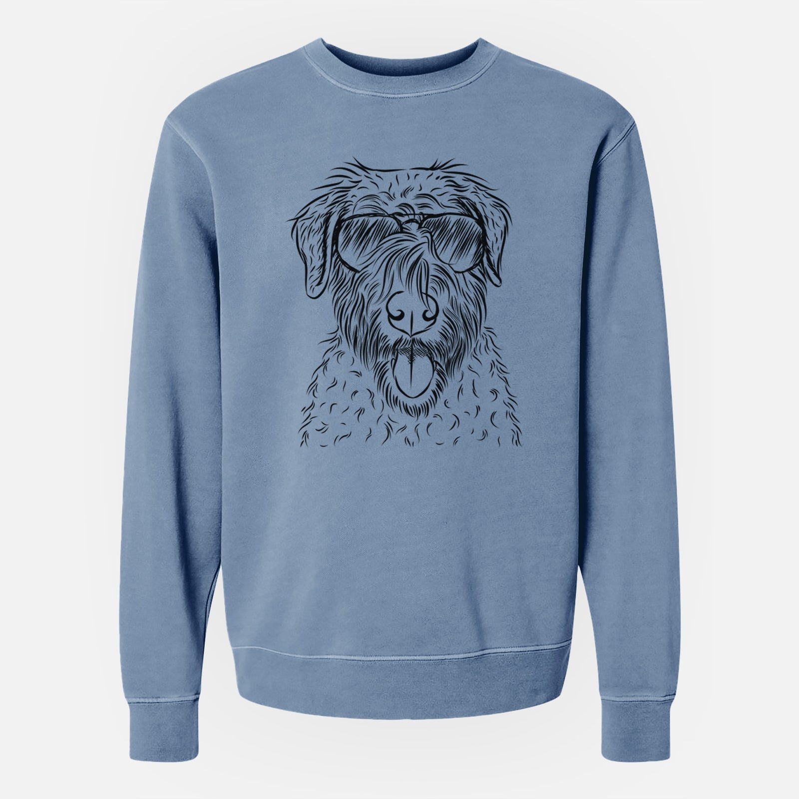 Aviator Chester the Soft Coated Wheaten Terrier - Unisex Pigment Dyed Crew Sweatshirt