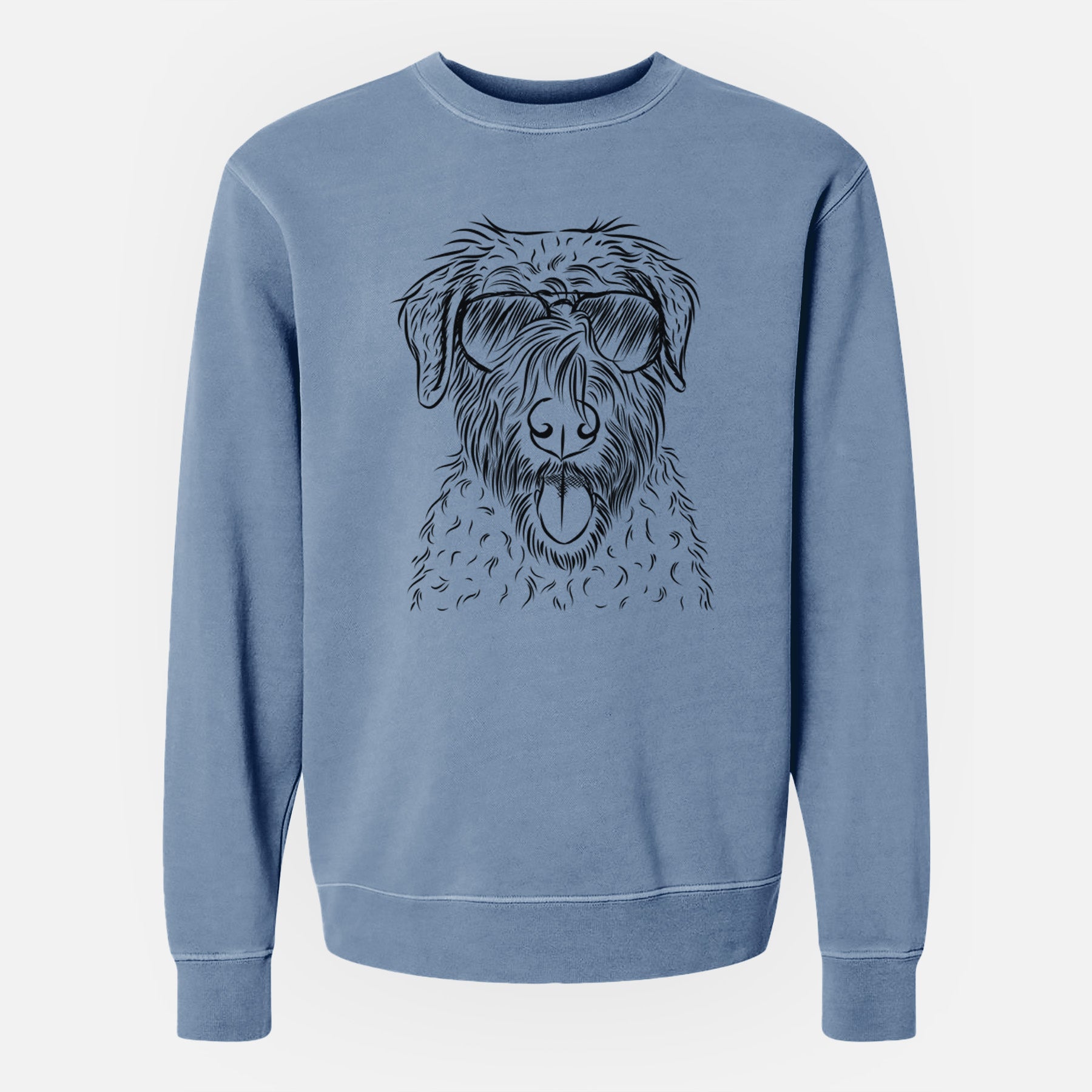 Aviator Chester the Soft Coated Wheaten Terrier - Unisex Pigment Dyed Crew Sweatshirt