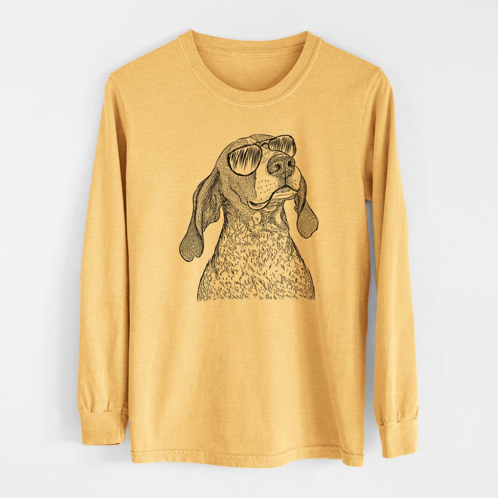 Aviators Chester the Red Tick Coonhound - Heavyweight 100% Cotton Long Sleeve