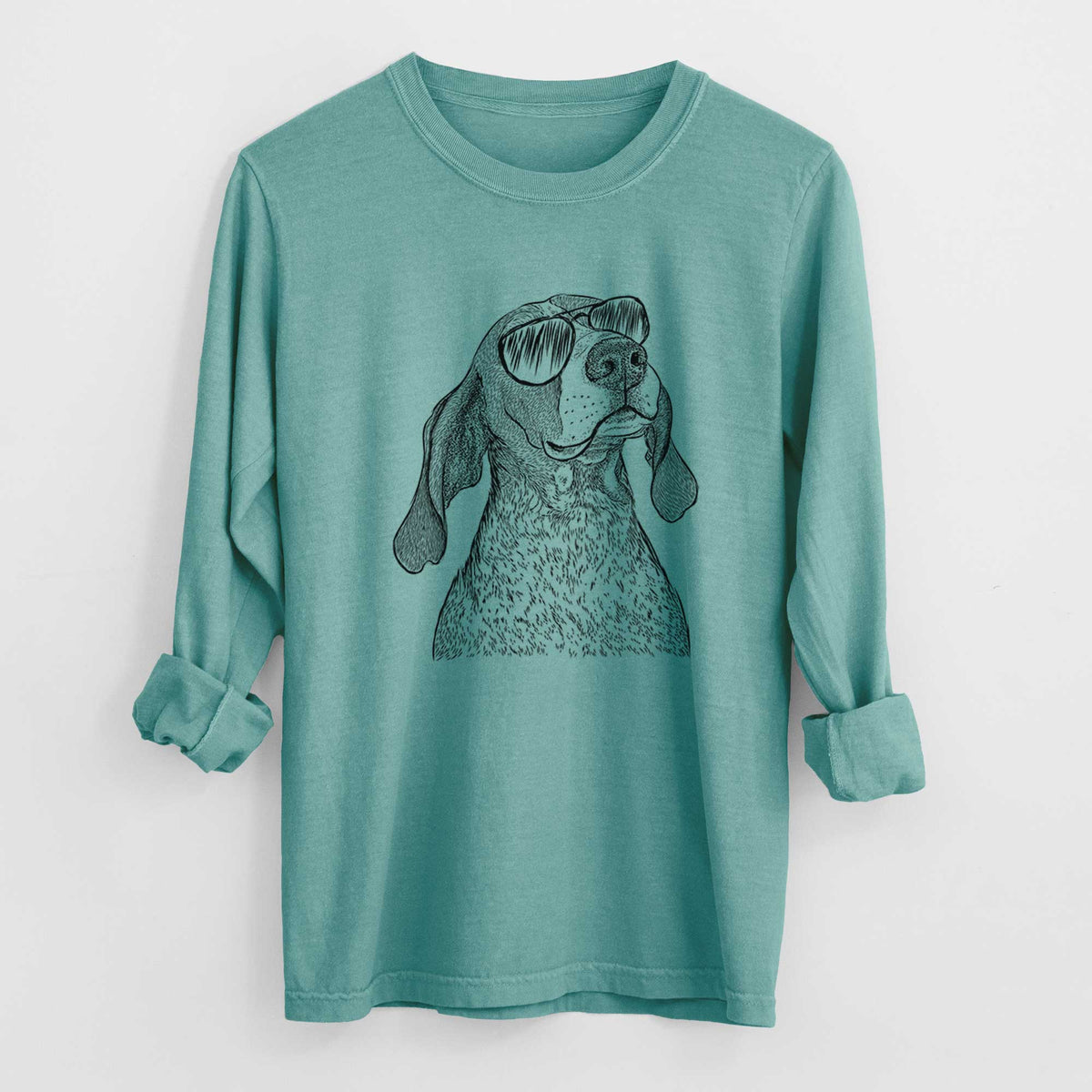 Aviators Chester the Red Tick Coonhound - Heavyweight 100% Cotton Long Sleeve