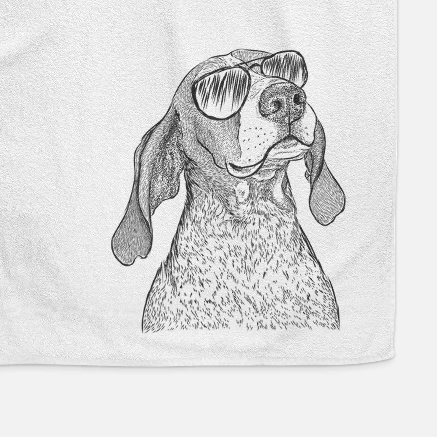 Chester the Red Tick Coonhound Decorative Hand Towel