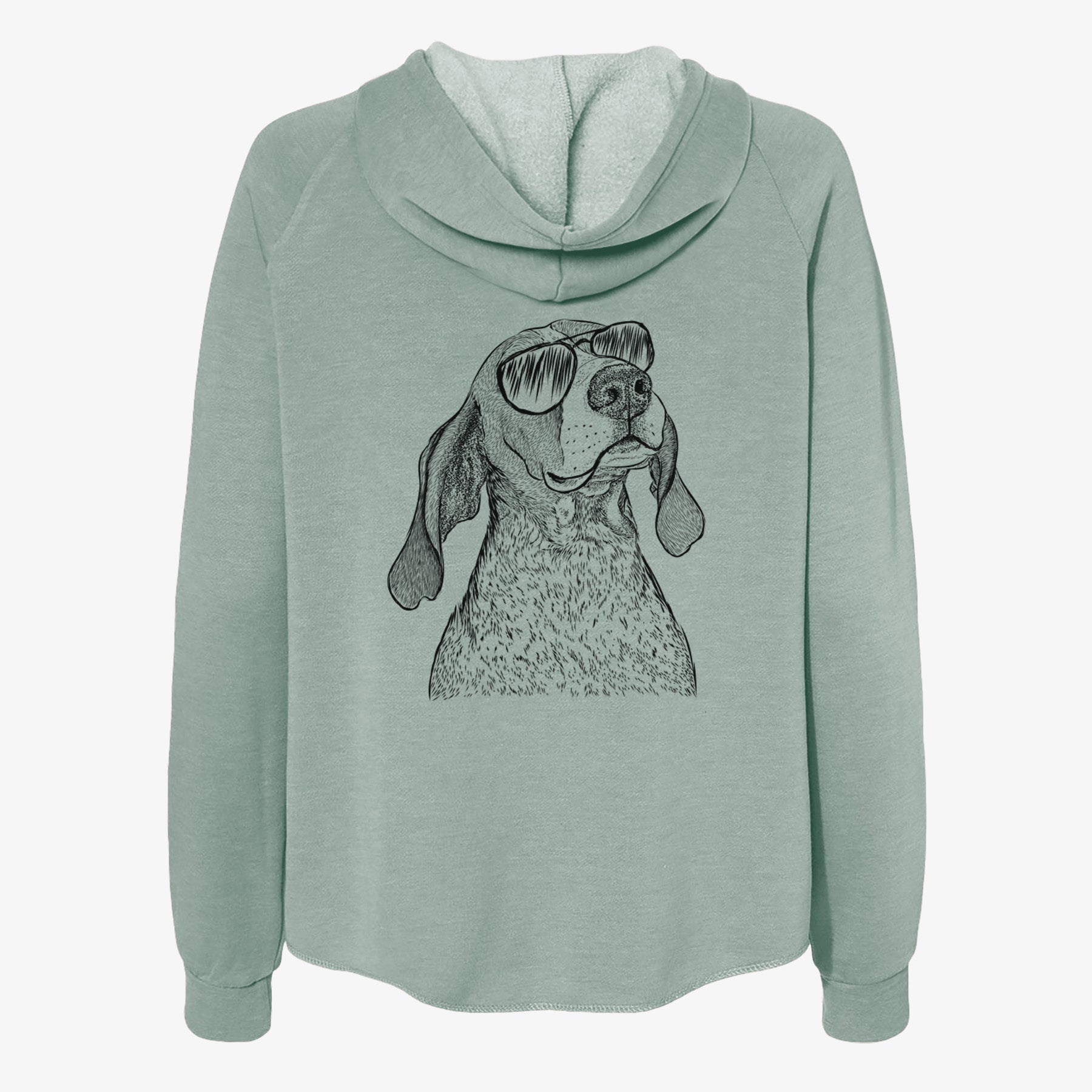 Chester the Red Tick Coonhound - Women's Cali Wave Zip-Up Sweatshirt