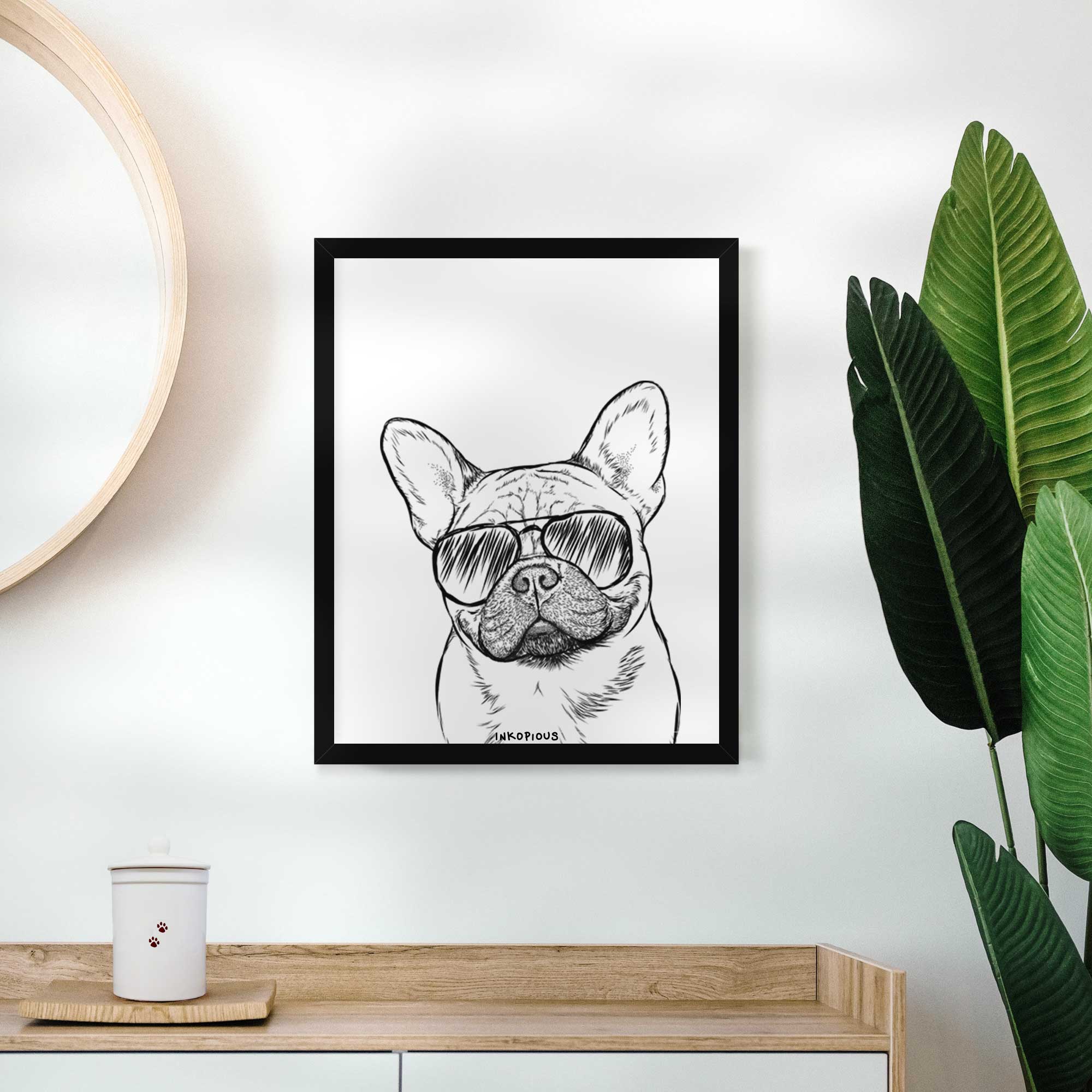 Chew Chew the French Bulldog Art Print