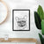 Chew Chew the French Bulldog Art Print