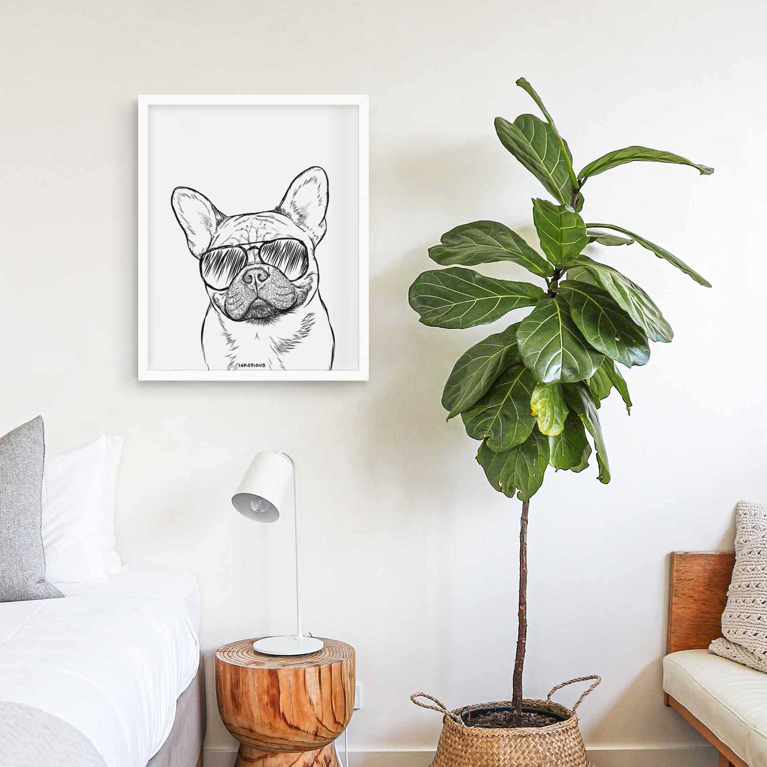 Chew Chew the French Bulldog Art Print