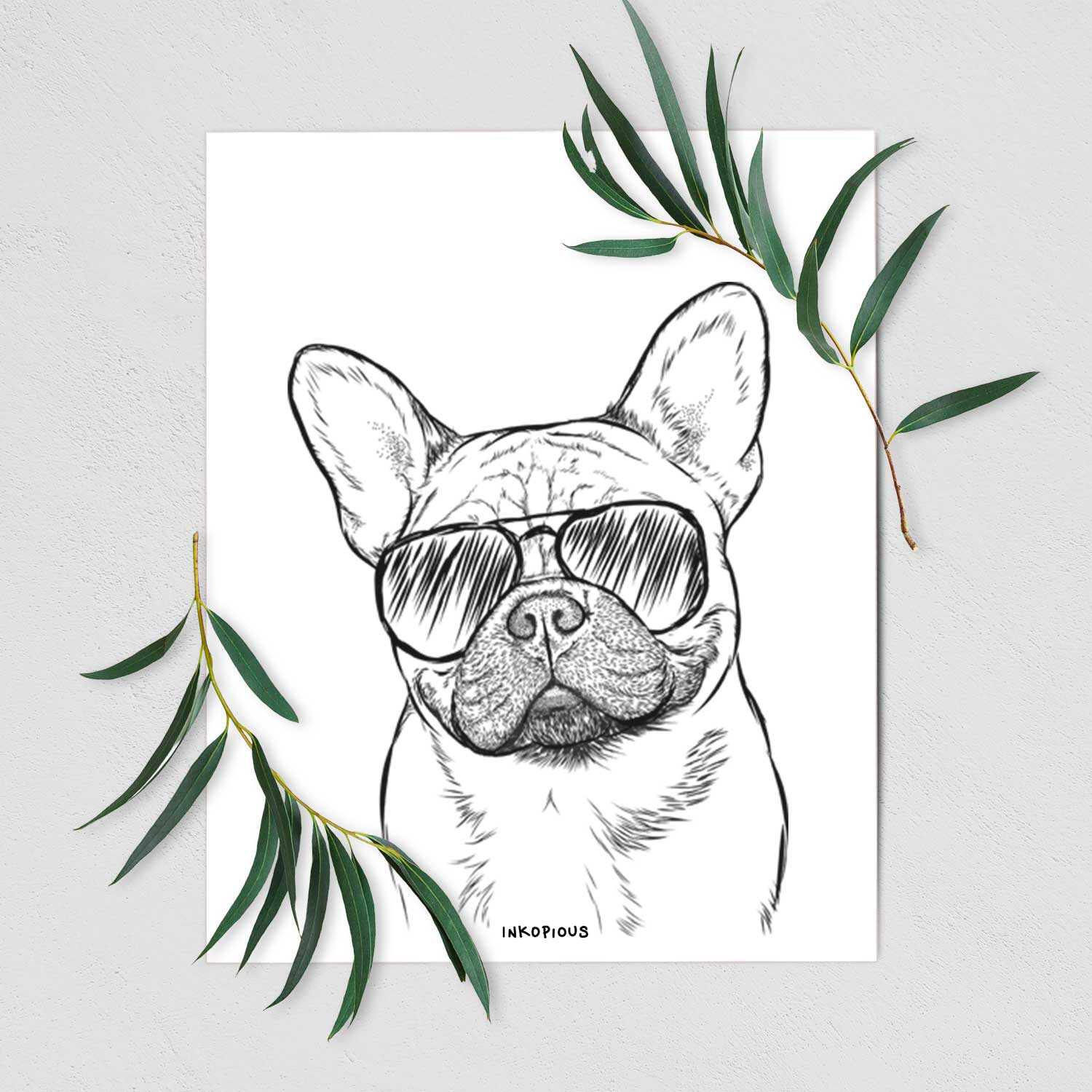 Chew Chew the French Bulldog Art Print