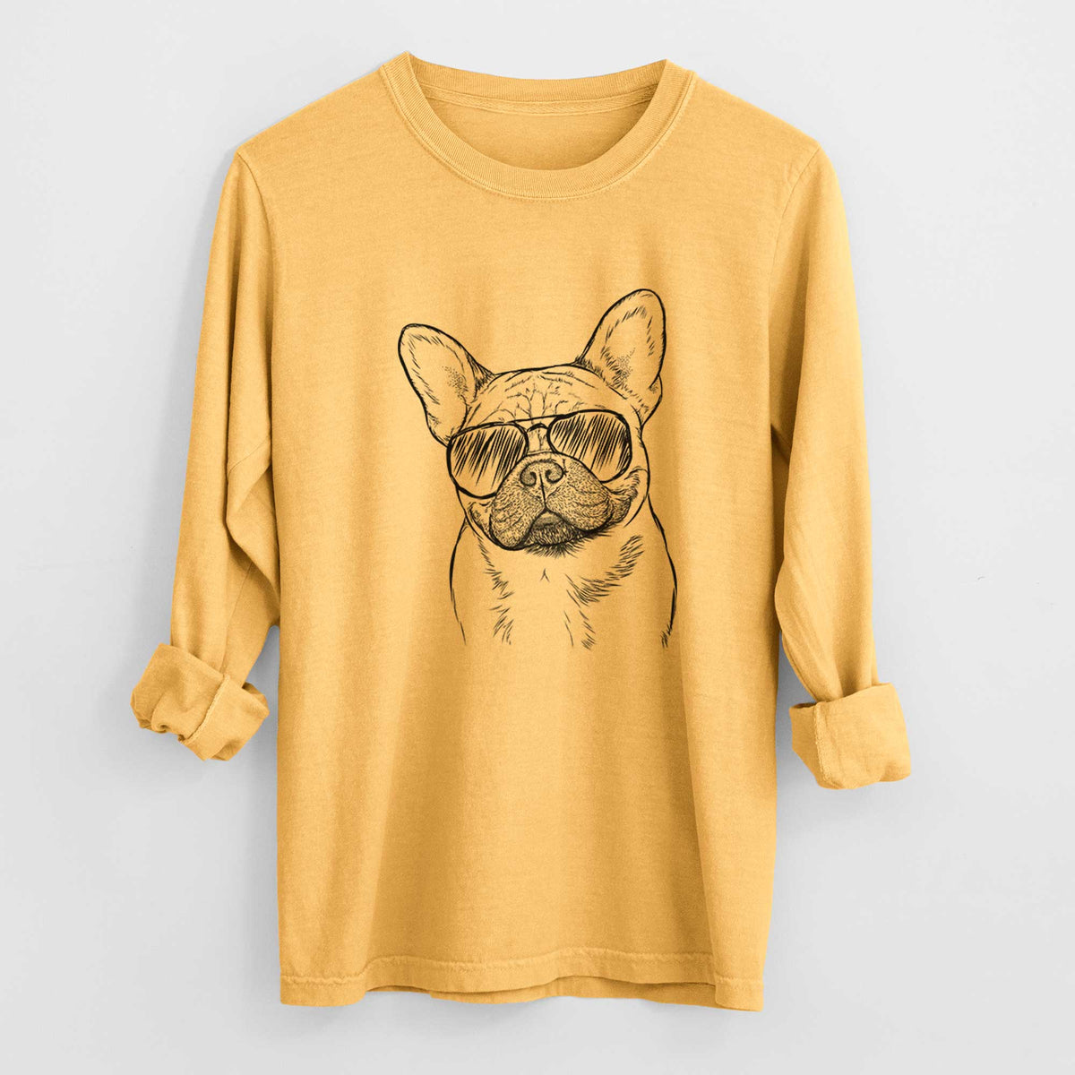 Aviators Chew Chew the French Bulldog - Heavyweight 100% Cotton Long Sleeve