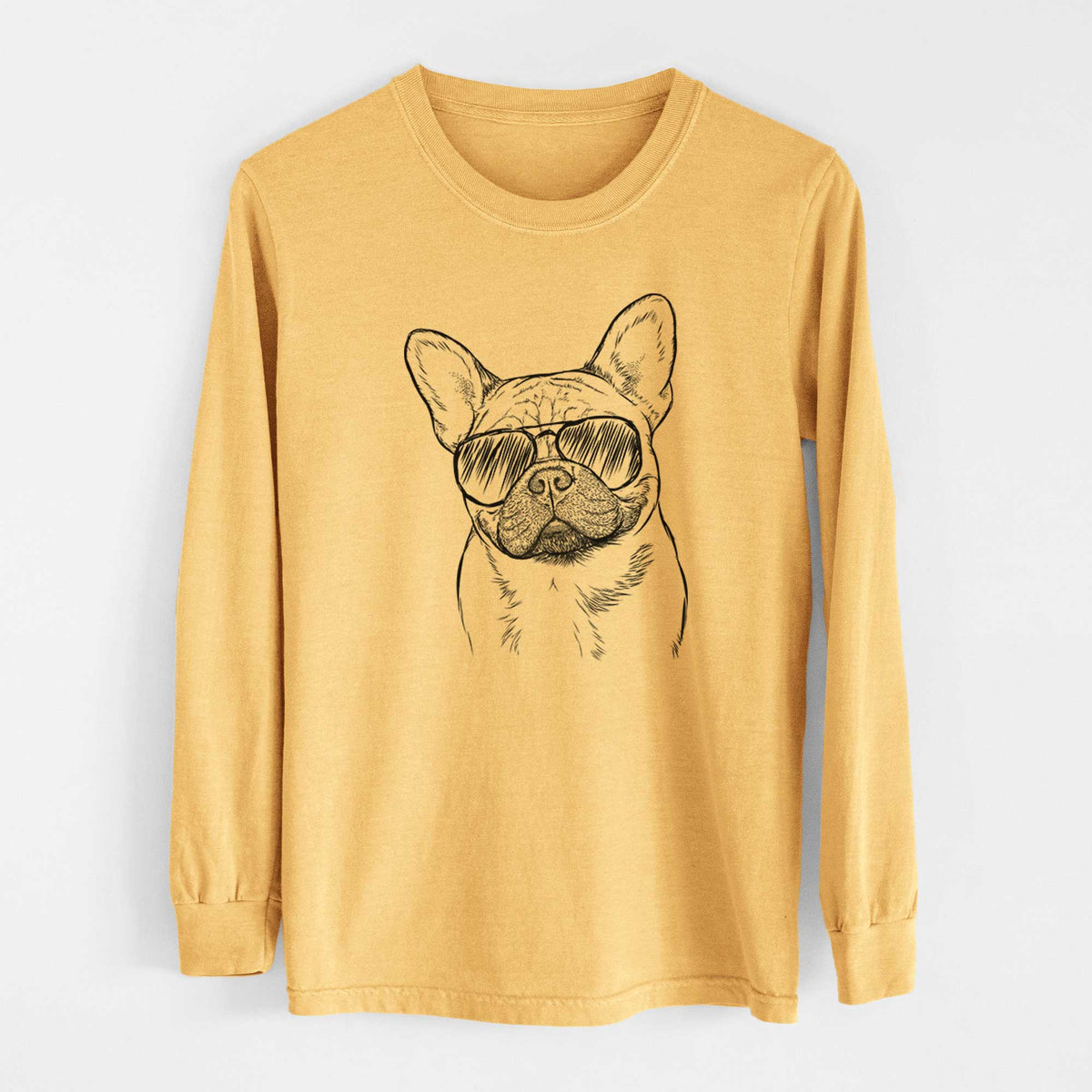 Aviators Chew Chew the French Bulldog - Heavyweight 100% Cotton Long Sleeve