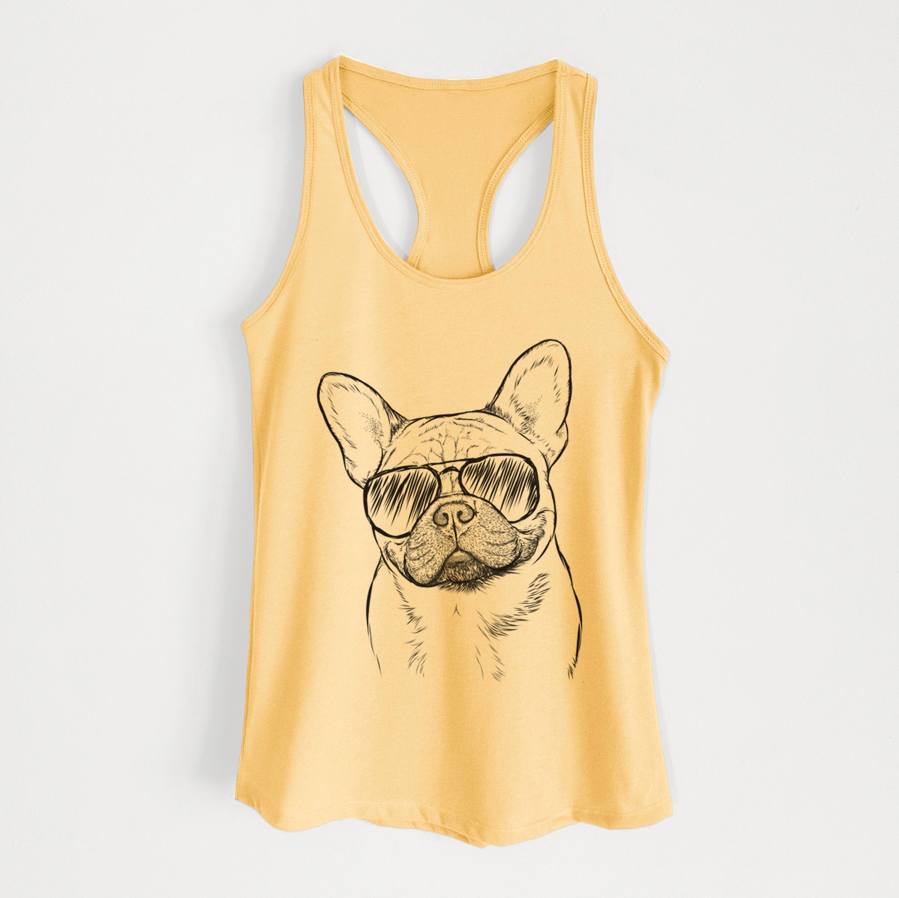 Chew Chew the French Bulldog - Women's Racerback Tanktop