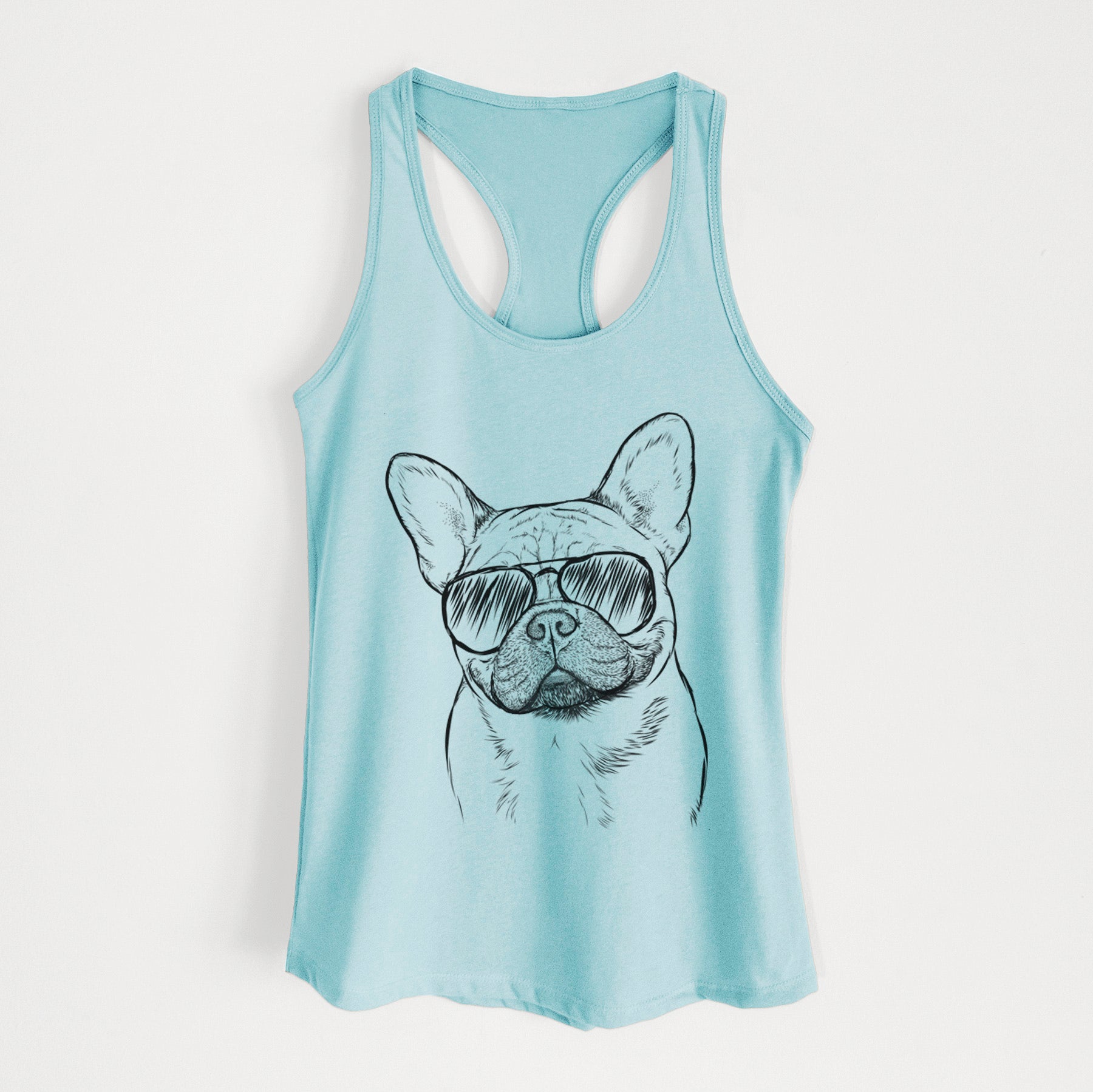 Chew Chew the French Bulldog - Women's Racerback Tanktop