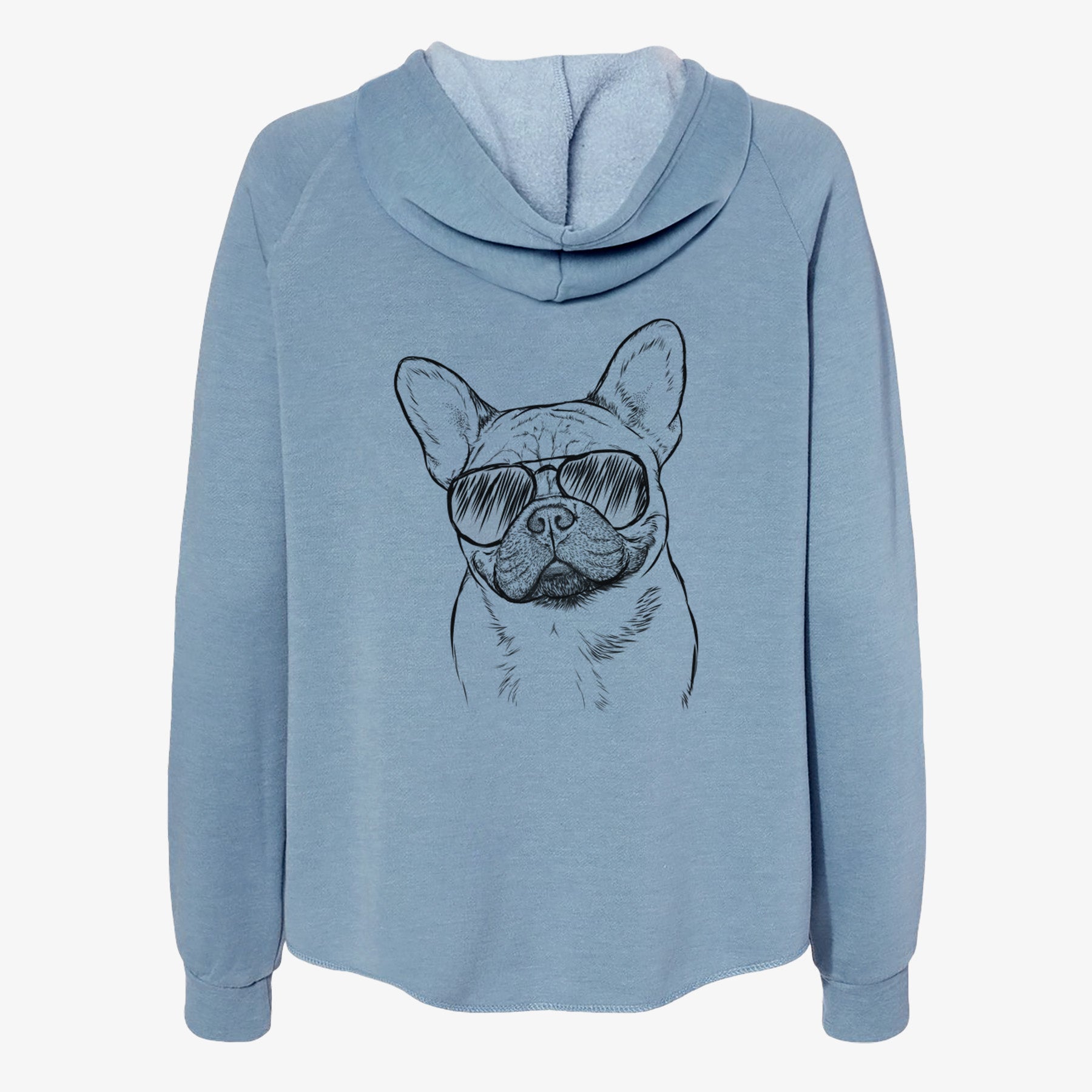 Chew Chew the French Bulldog - Women's Cali Wave Zip-Up Sweatshirt