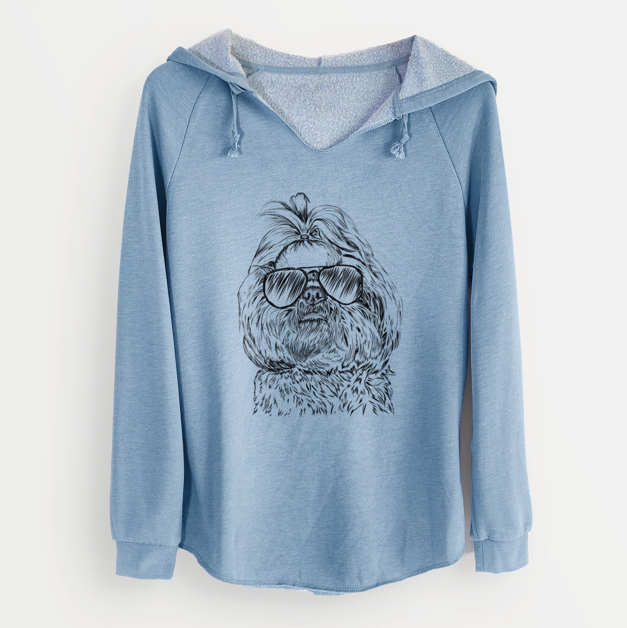 Aviator Chewie the Shih Tzu - Cali Wave Hooded Sweatshirt