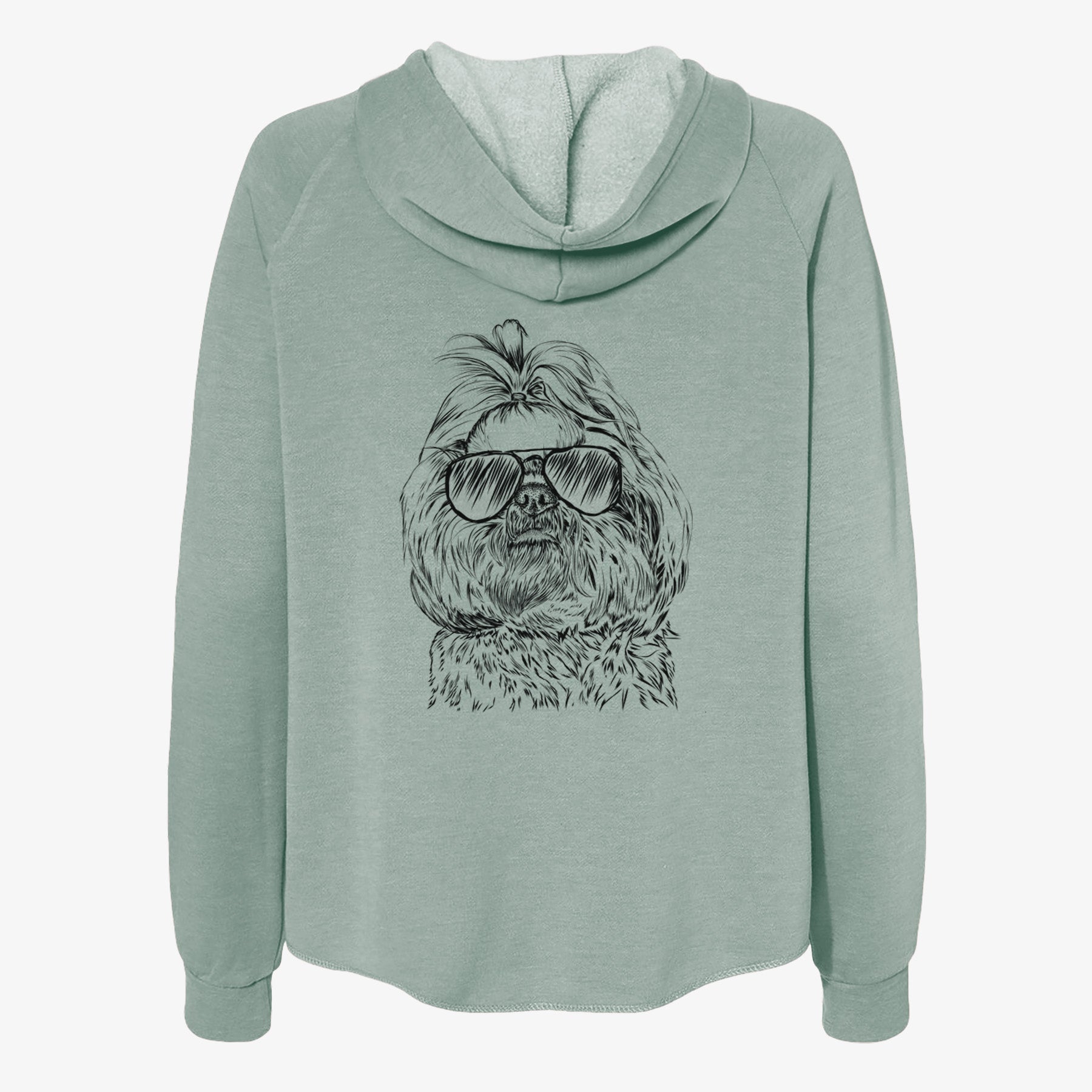 Chewie the Shih Tzu - Women's Cali Wave Zip-Up Sweatshirt