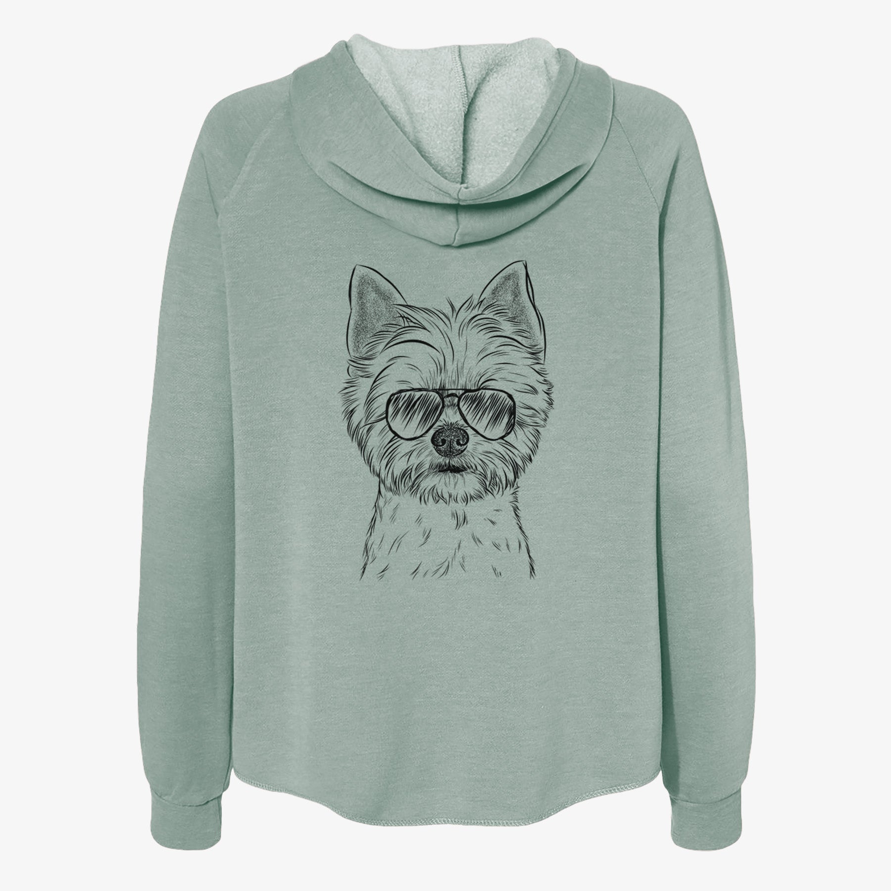 Chewy the Yorkshire Terrier - Women's Cali Wave Zip-Up Sweatshirt