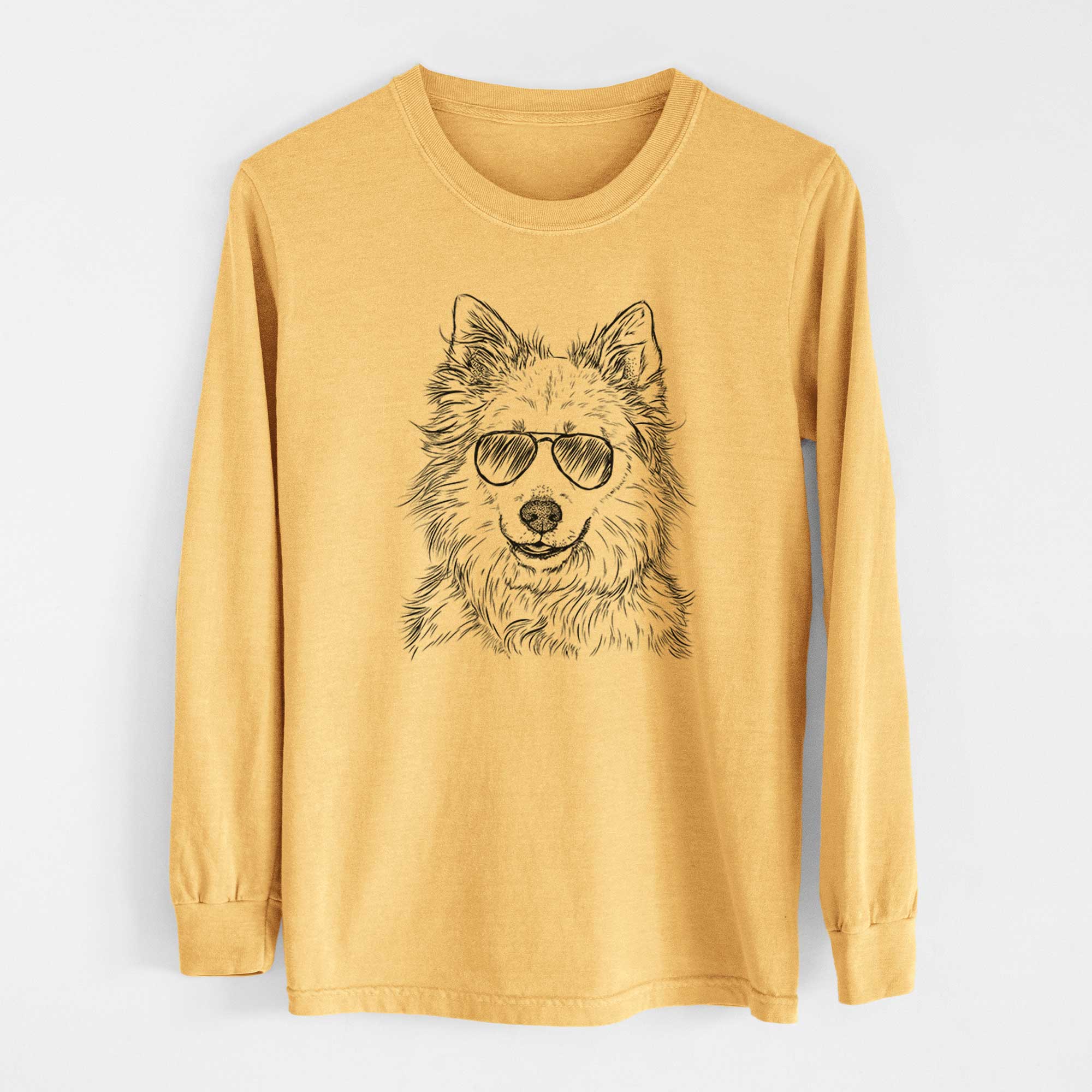 Aviators Chia the Samoyed Husky Mix - Heavyweight 100% Cotton Long Sleeve