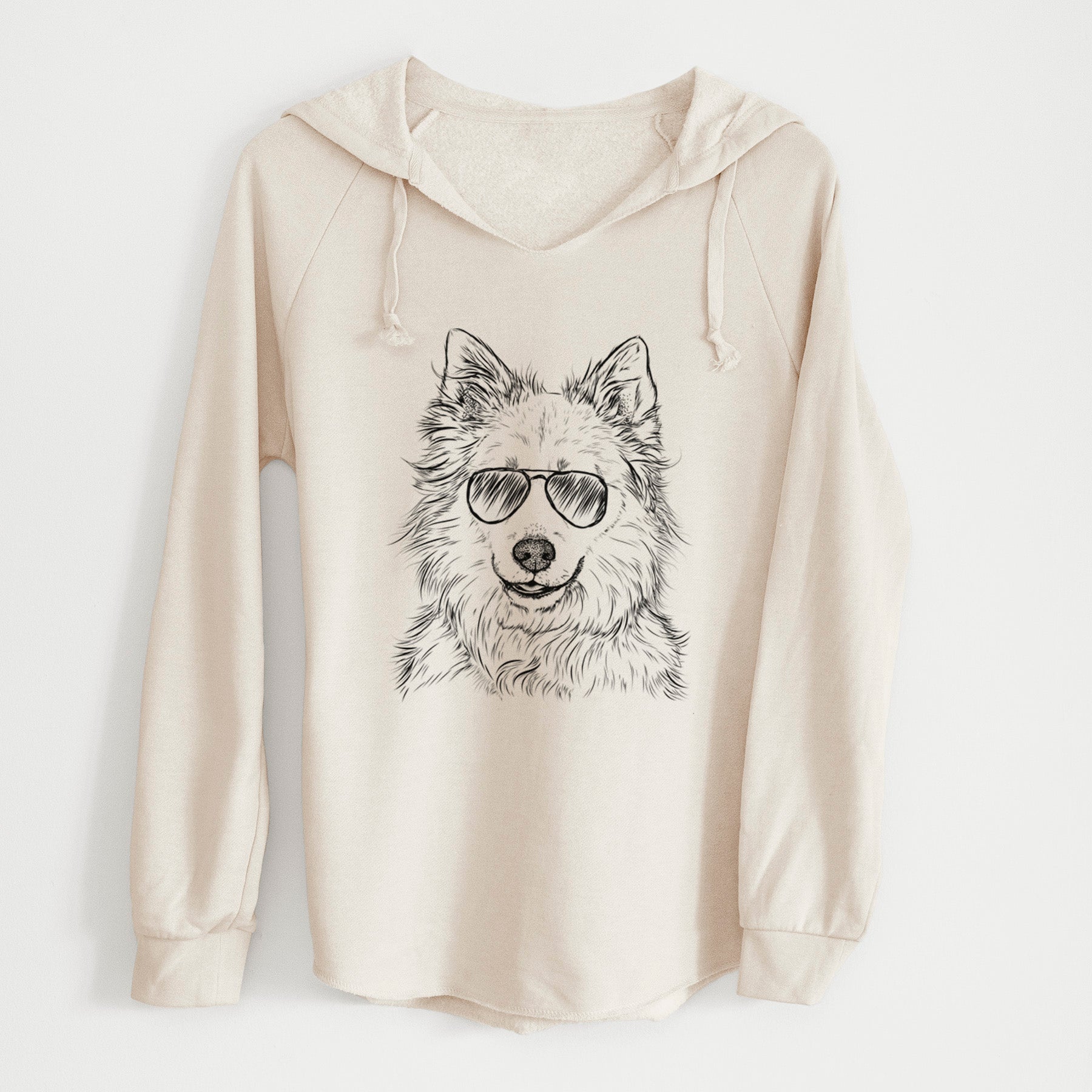 Aviator Chia the Samoyed Husky Mix - Cali Wave Hooded Sweatshirt