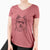 Aviator Chia the Samoyed Husky Mix - Women's V-neck Shirt