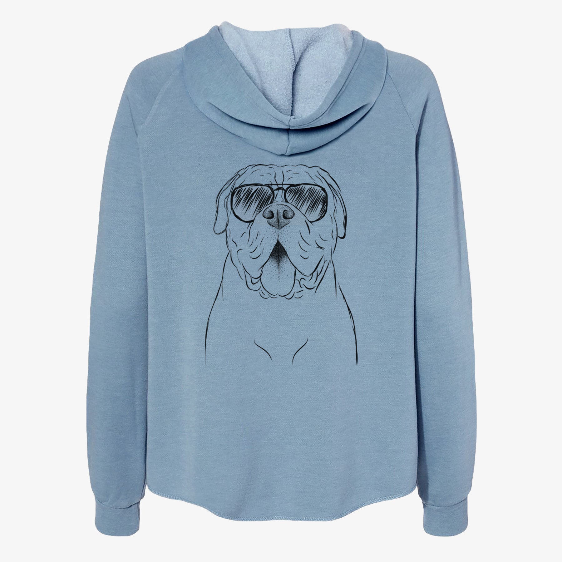 Chief the Boxer Bulldog Mix - Women's Cali Wave Zip-Up Sweatshirt