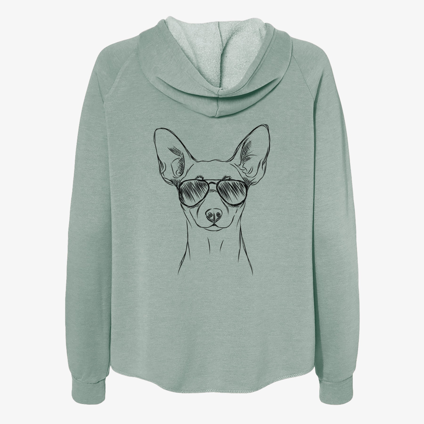 Chillie the Mini Pinscher - Women's Cali Wave Zip-Up Sweatshirt