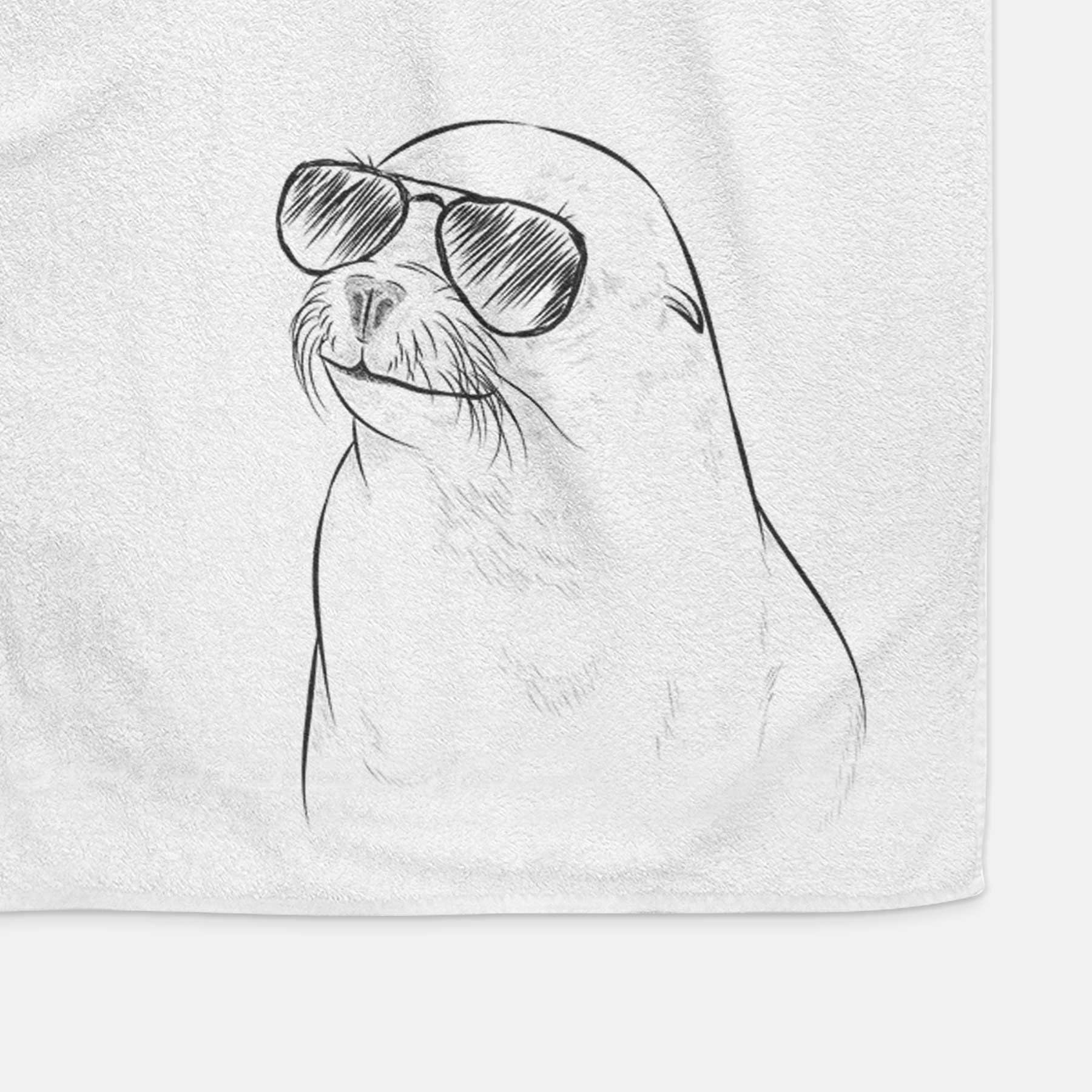 Chip the California Sea Lion Decorative Hand Towel