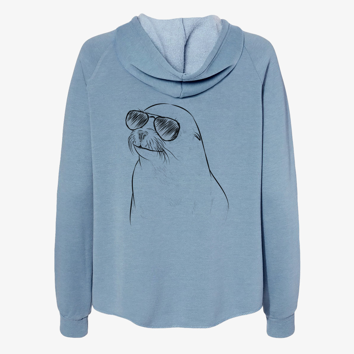 Chip the California Sea Lion - Women's Cali Wave Zip-Up Sweatshirt
