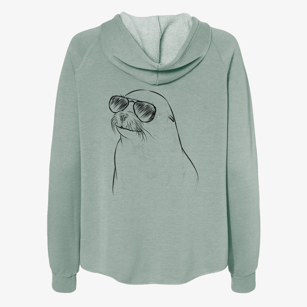 Chip the California Sea Lion - Women's Cali Wave Zip-Up Sweatshirt