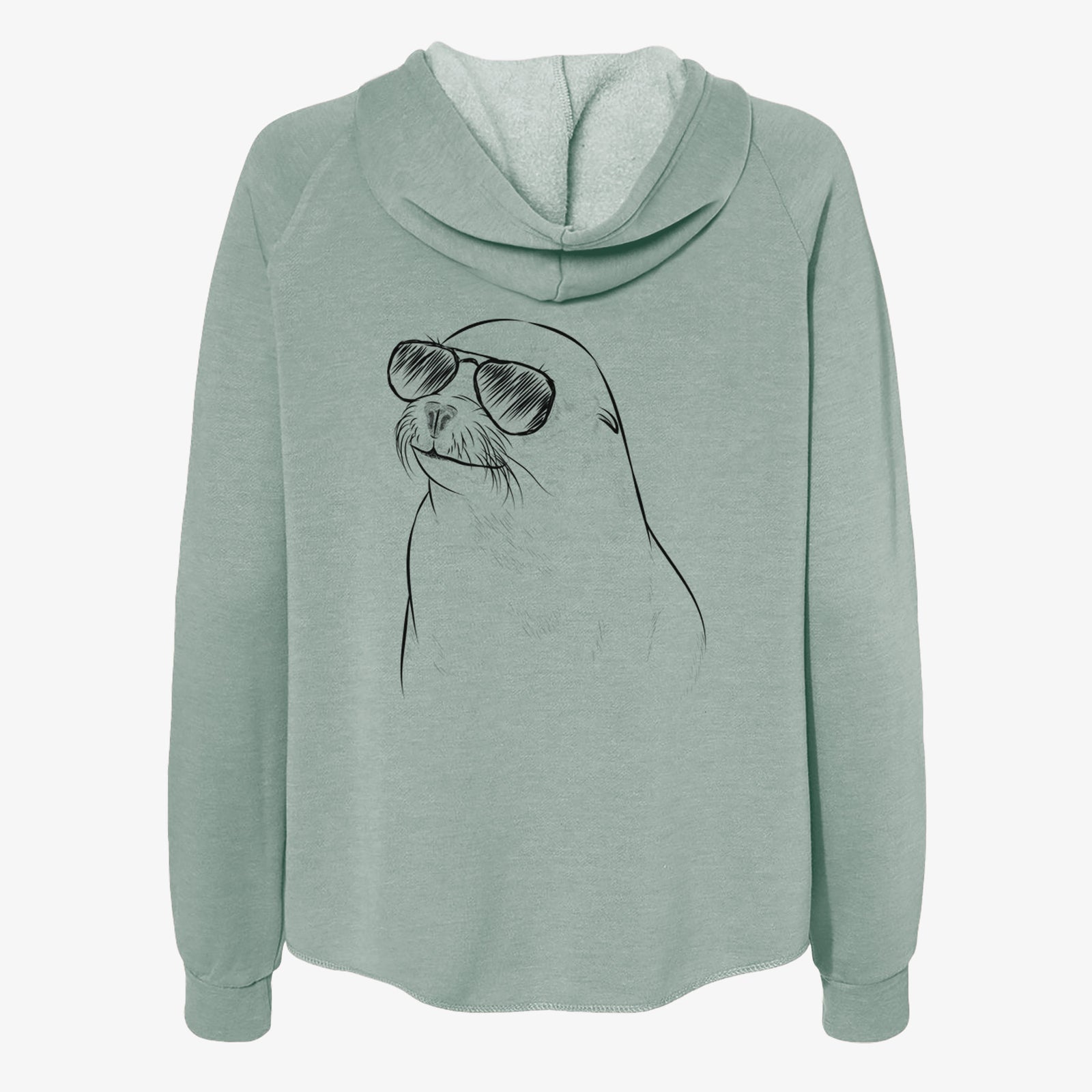 Chip the California Sea Lion - Women's Cali Wave Zip-Up Sweatshirt