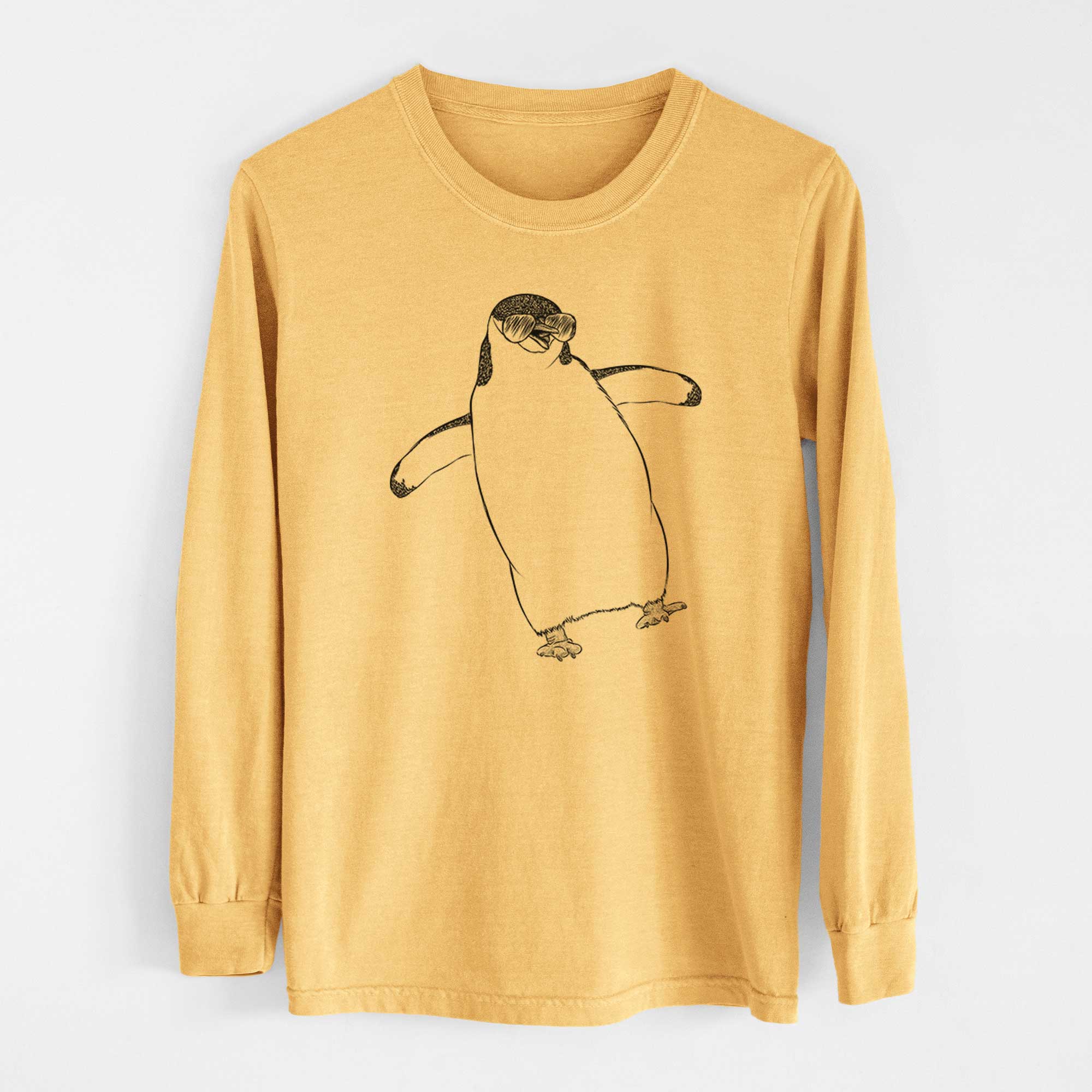 Aviators Chive the Chinstrap Penguin - Heavyweight 100% Cotton Long Sleeve