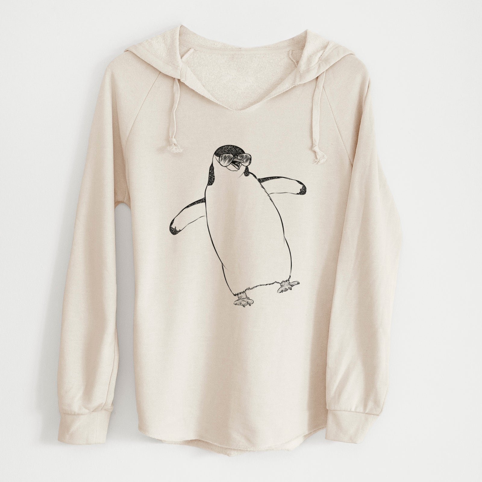 Aviator Chive the Chinstrap Penguin - Cali Wave Hooded Sweatshirt