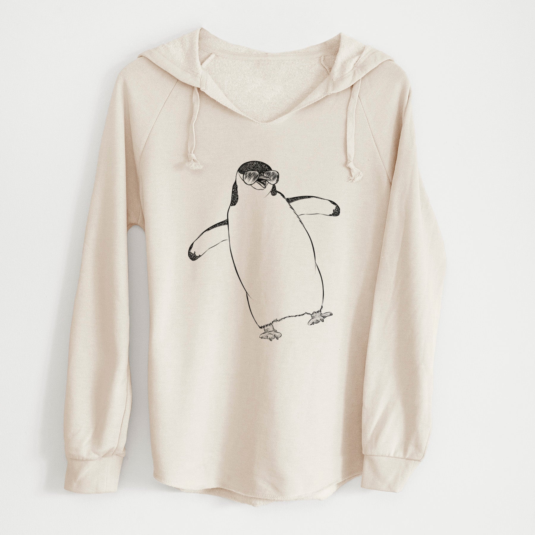Aviator Chive the Chinstrap Penguin - Cali Wave Hooded Sweatshirt