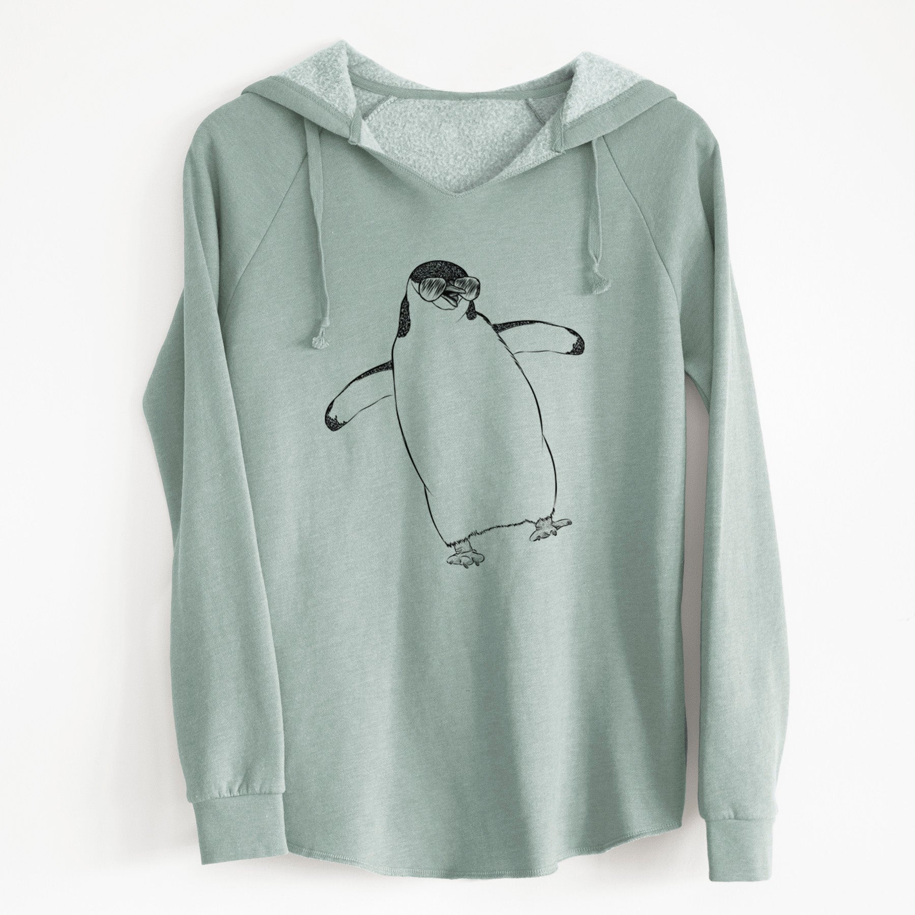 Aviator Chive the Chinstrap Penguin - Cali Wave Hooded Sweatshirt