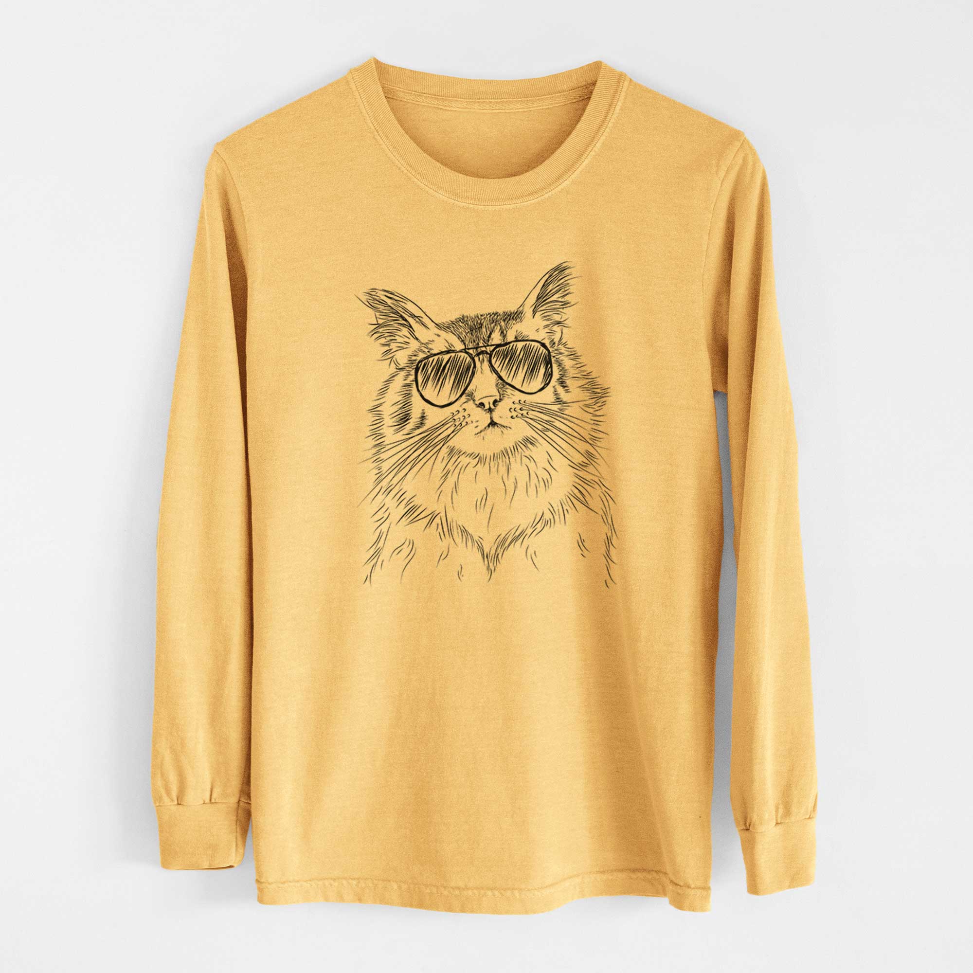 Aviators Chloe the Tabby Cat - Heavyweight 100% Cotton Long Sleeve