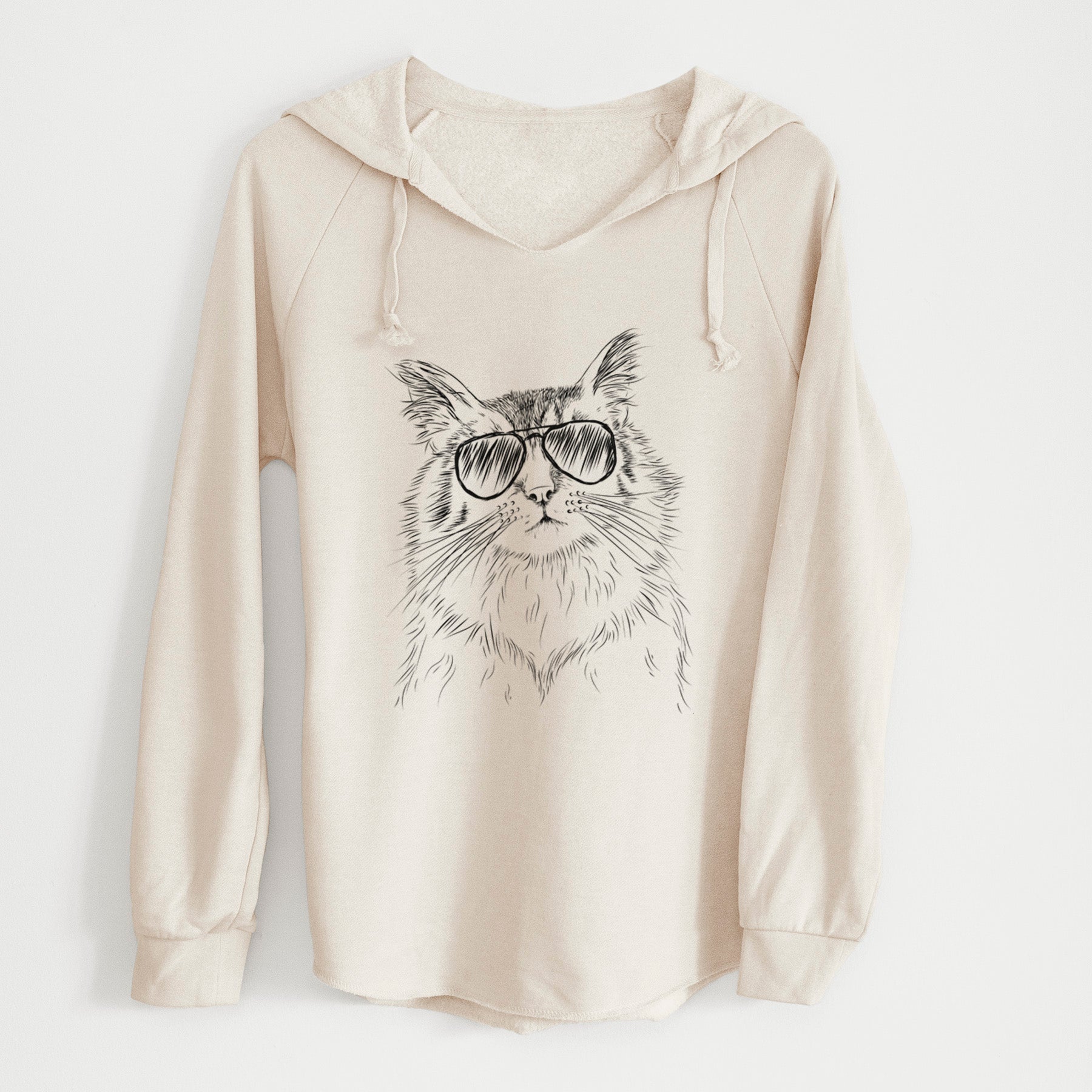 Aviator Chloe the Tabby Cat - Cali Wave Hooded Sweatshirt