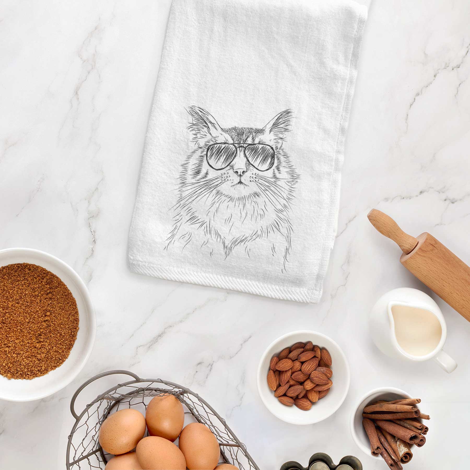 Chloe the Tabby Cat Decorative Hand Towel