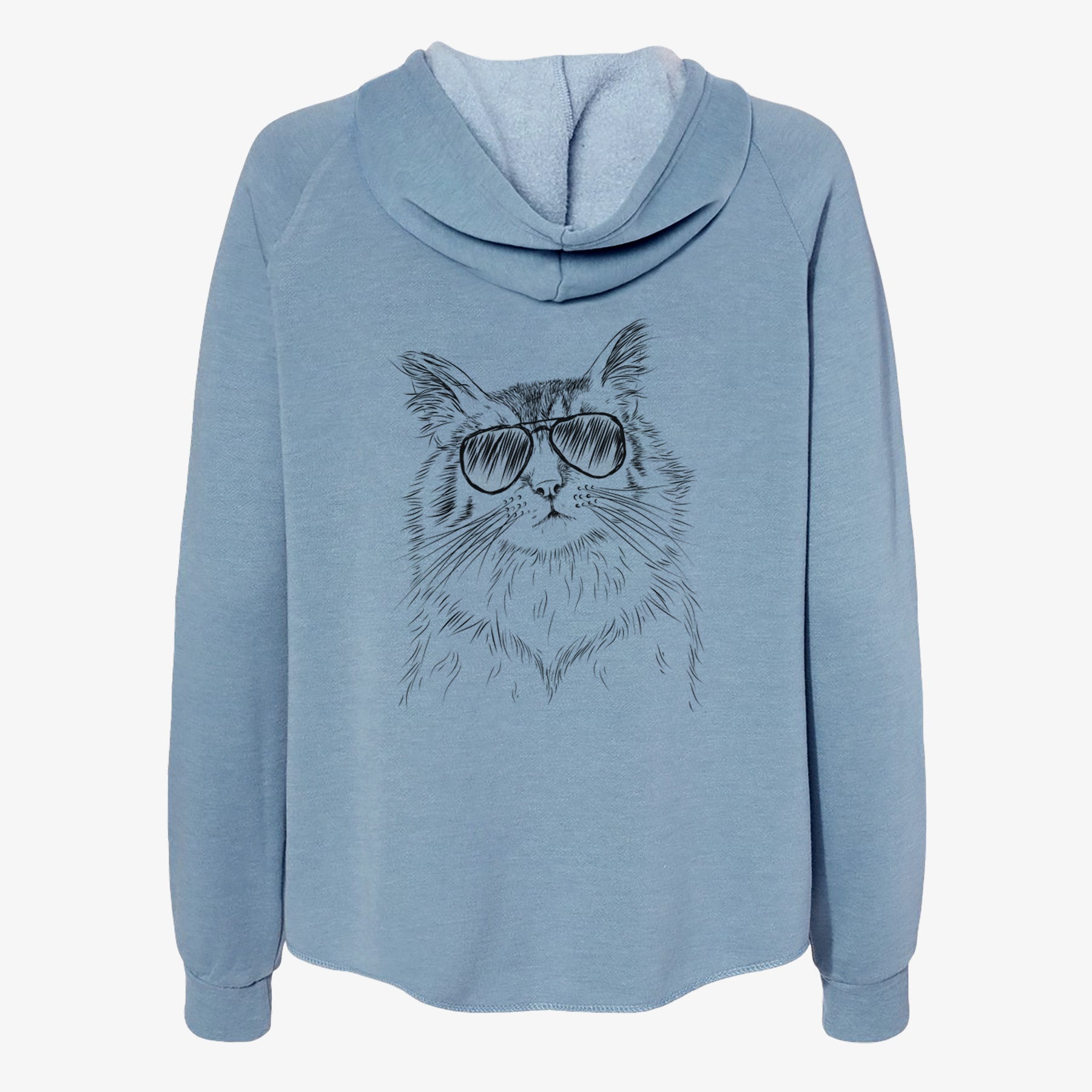 Chloe the Tabby Cat - Women's Cali Wave Zip-Up Sweatshirt