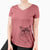 Aviator Chloe the Tabby Cat - Women's V-neck Shirt