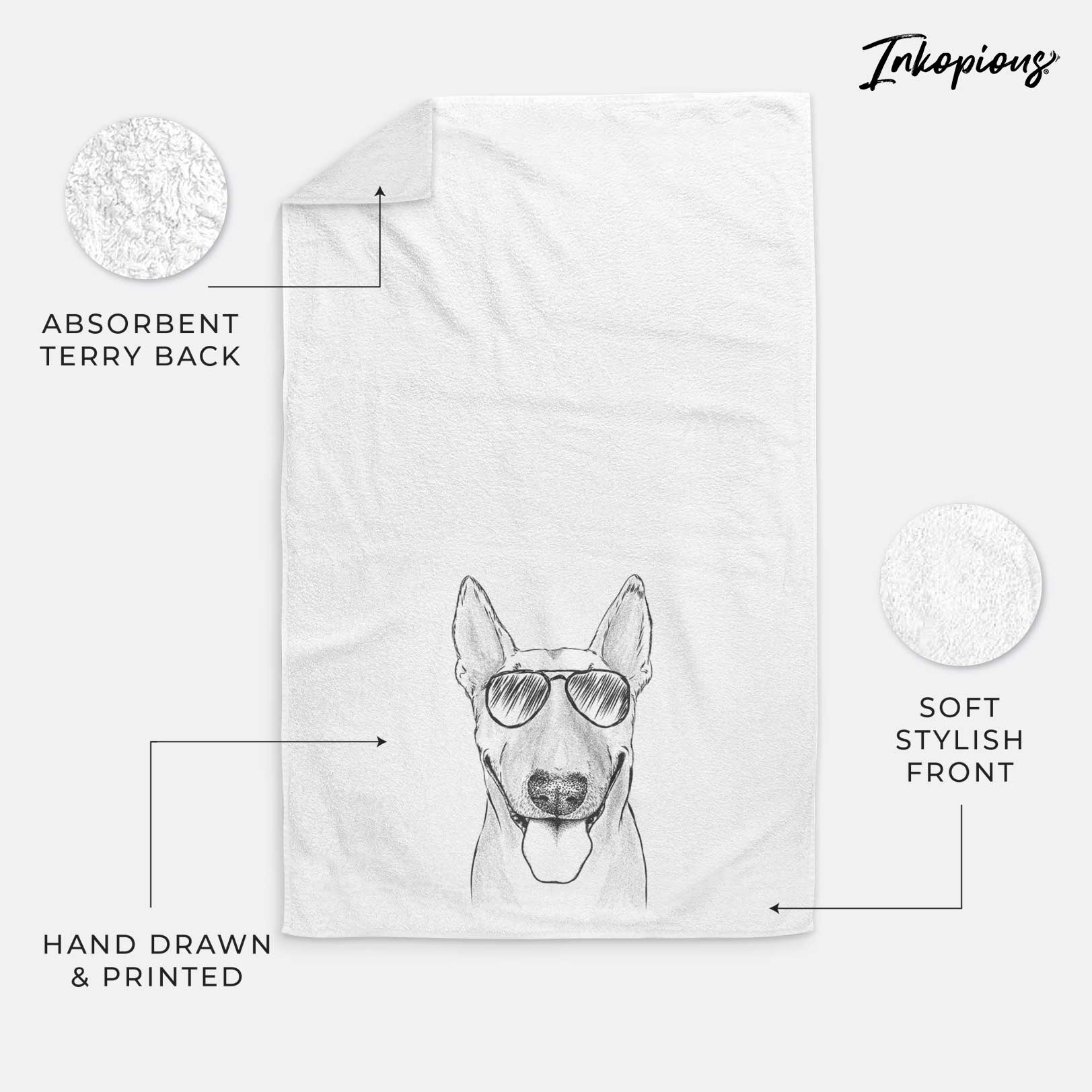 Chloe the Bull Terrier Decorative Hand Towel