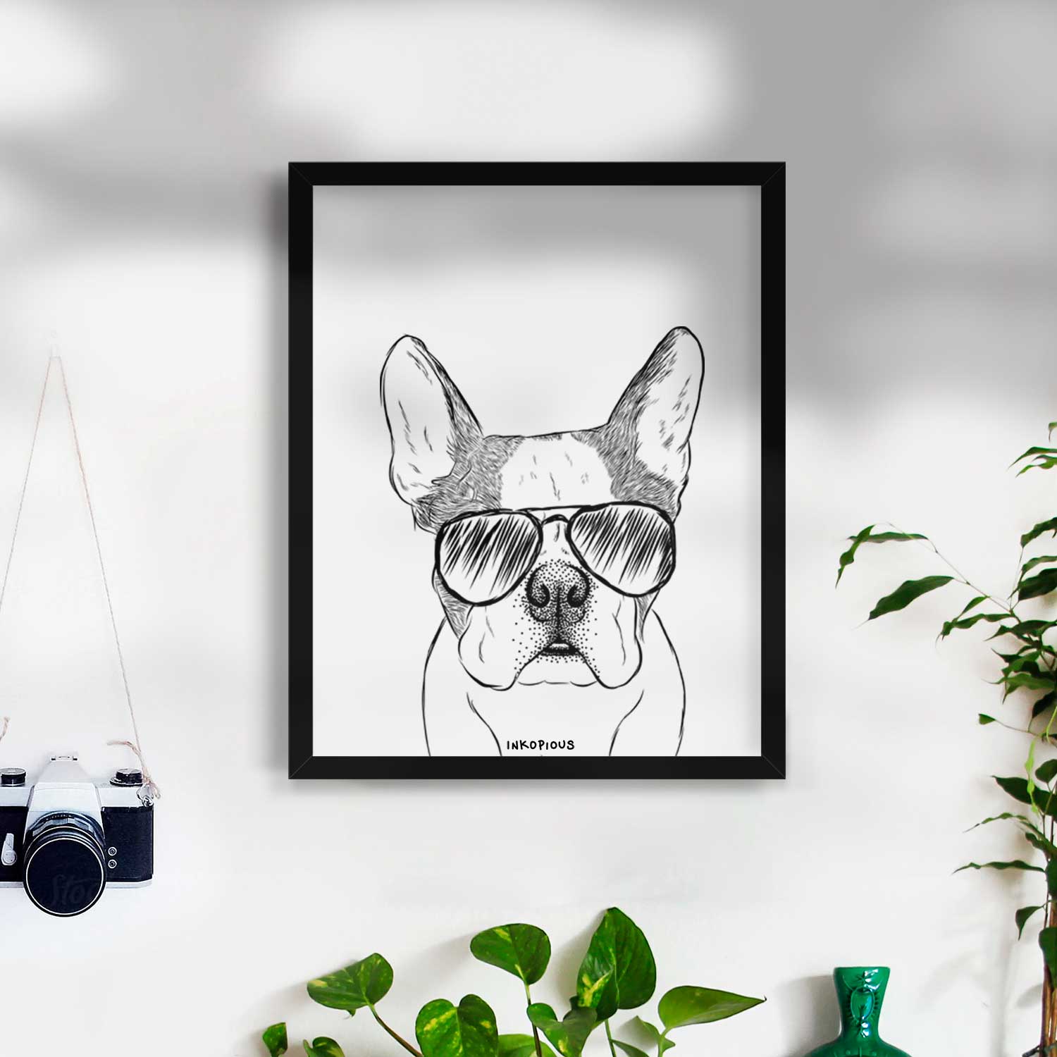 Chocolate Chip the Boston Terrier Art Print