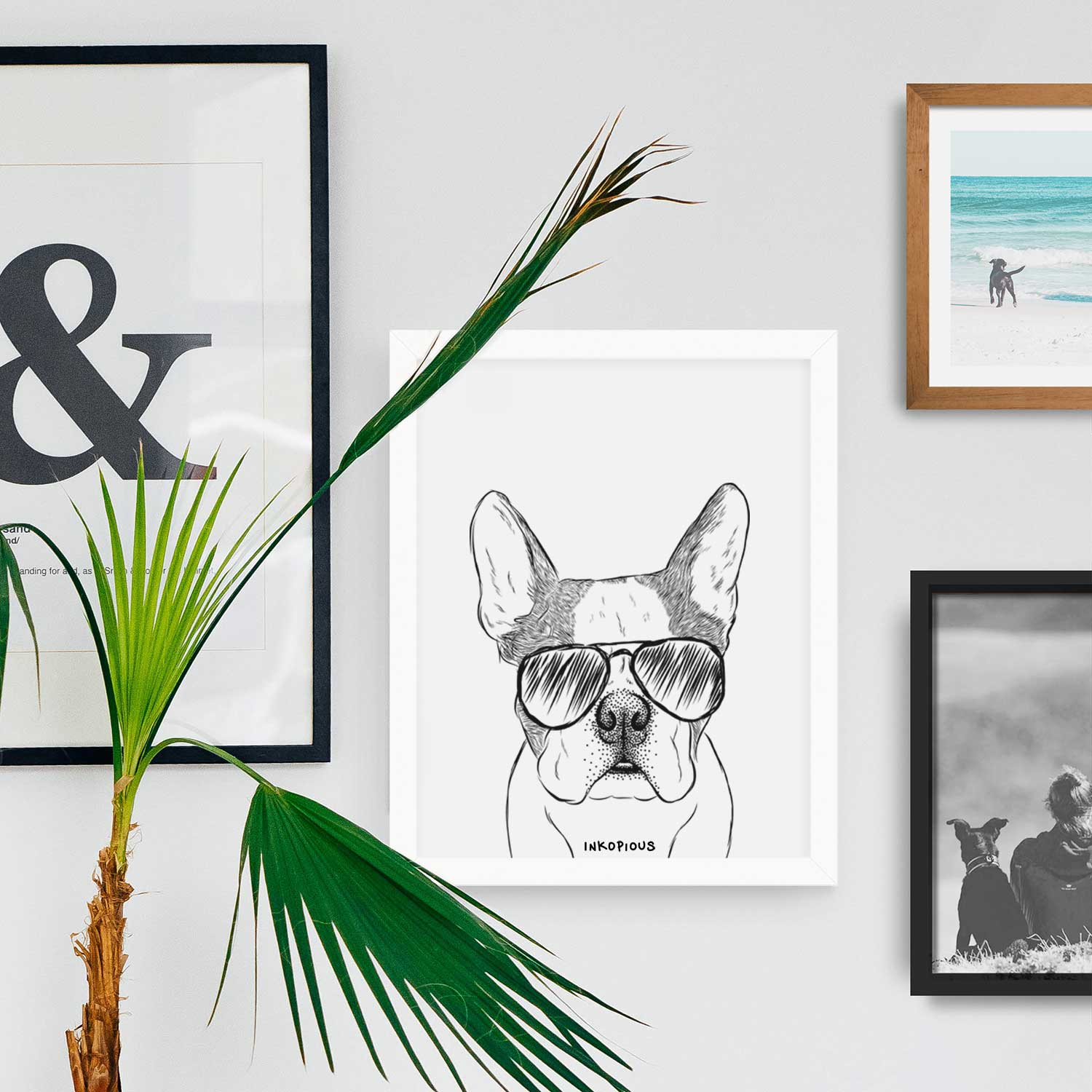 Chocolate Chip the Boston Terrier Art Print