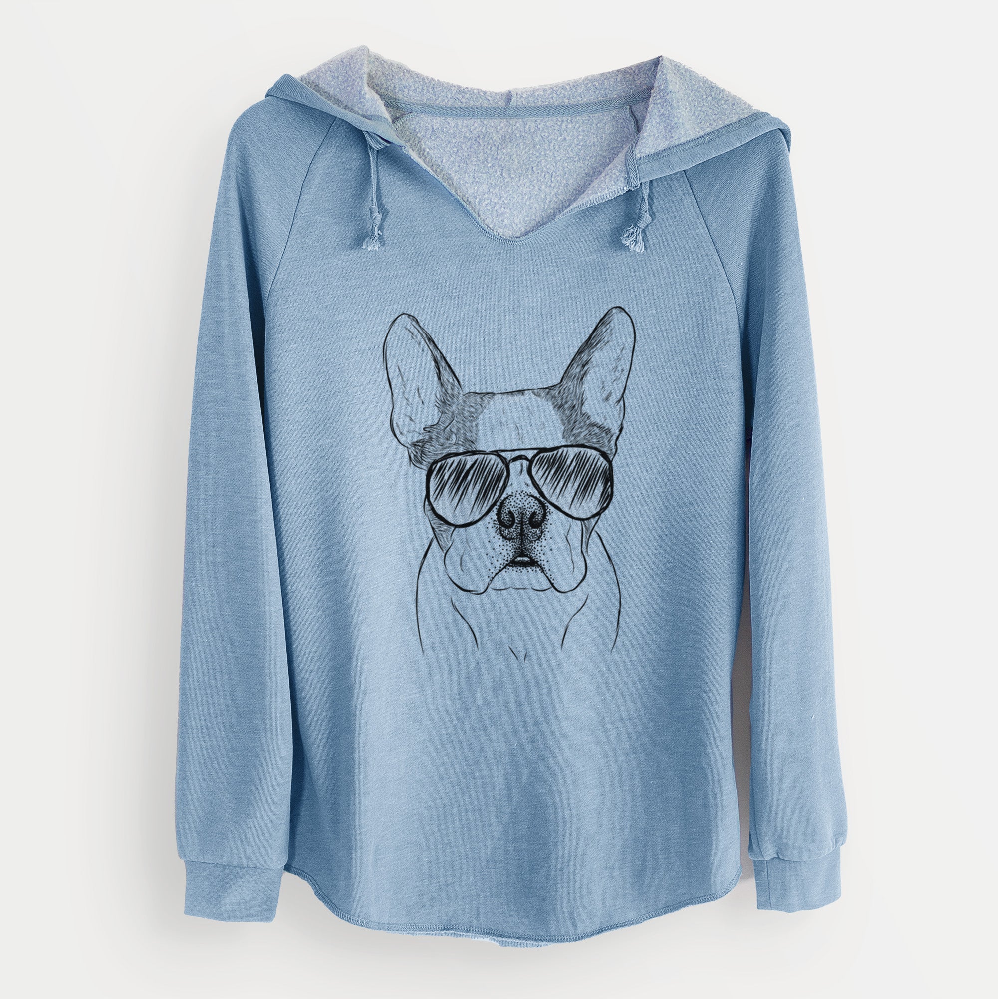 Aviator Chocolate Chip the Boston Terrier - Cali Wave Hooded Sweatshirt