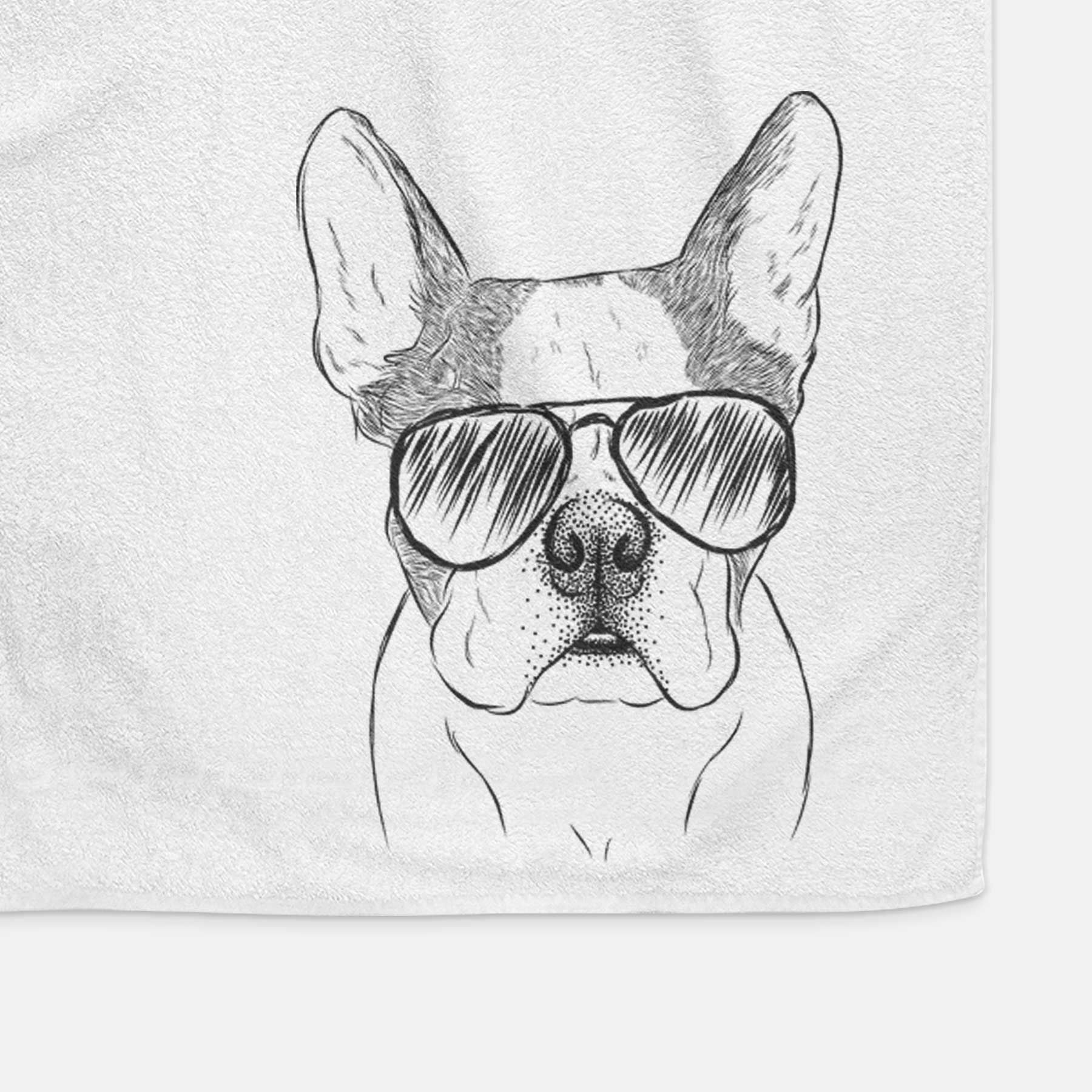 Chocolate Chip the Boston Terrier Decorative Hand Towel