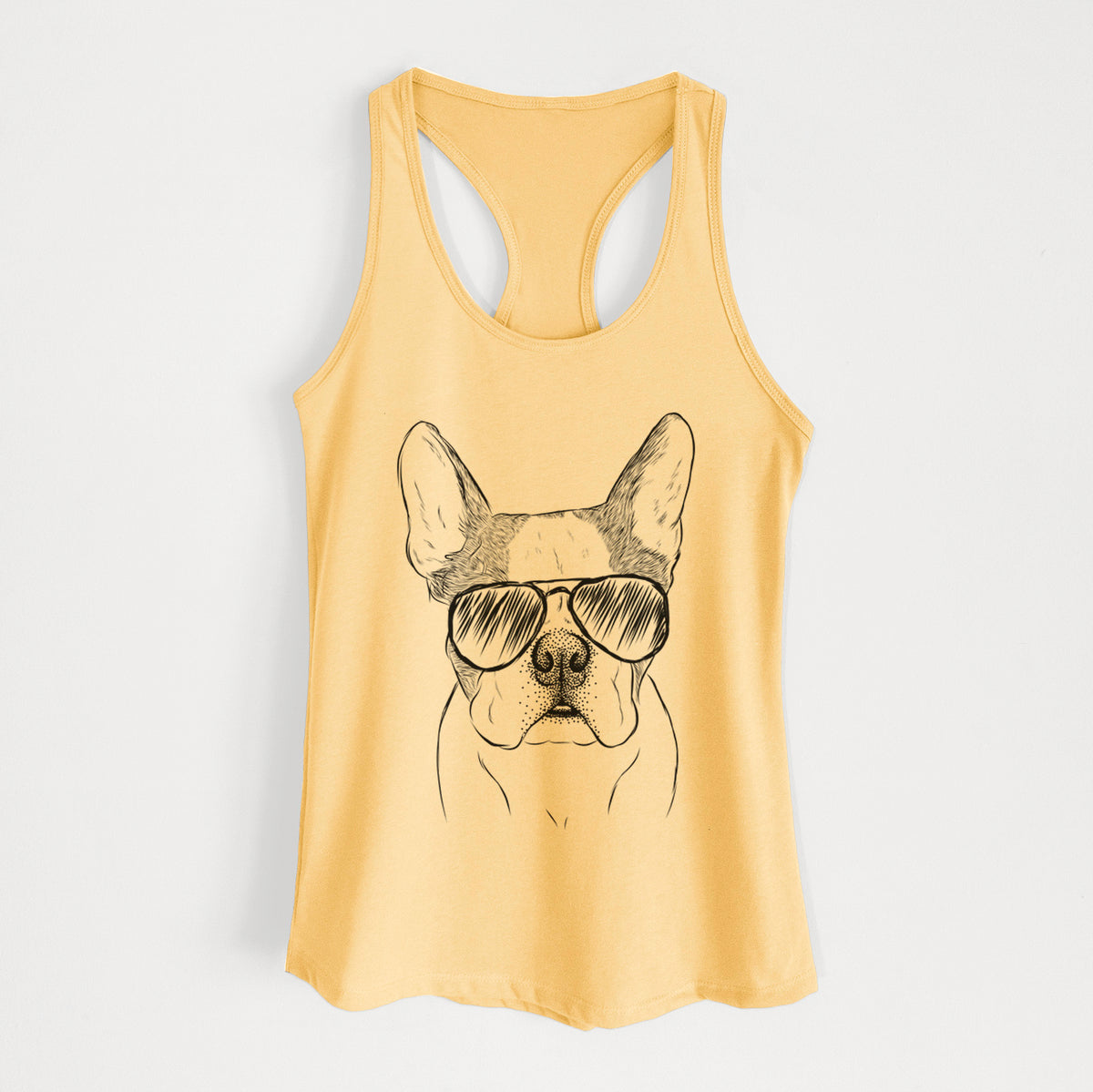 Chocolate Chip the Boston Terrier - Women's Racerback Tanktop