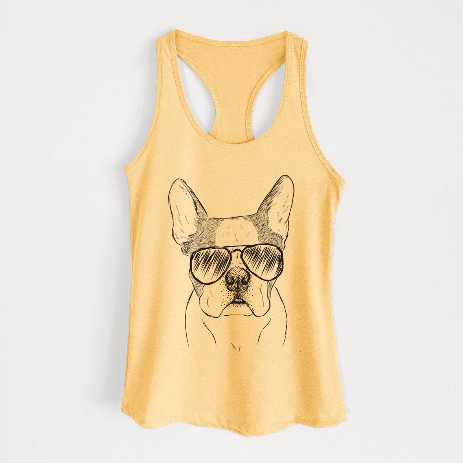 Chocolate Chip the Boston Terrier - Women's Racerback Tanktop
